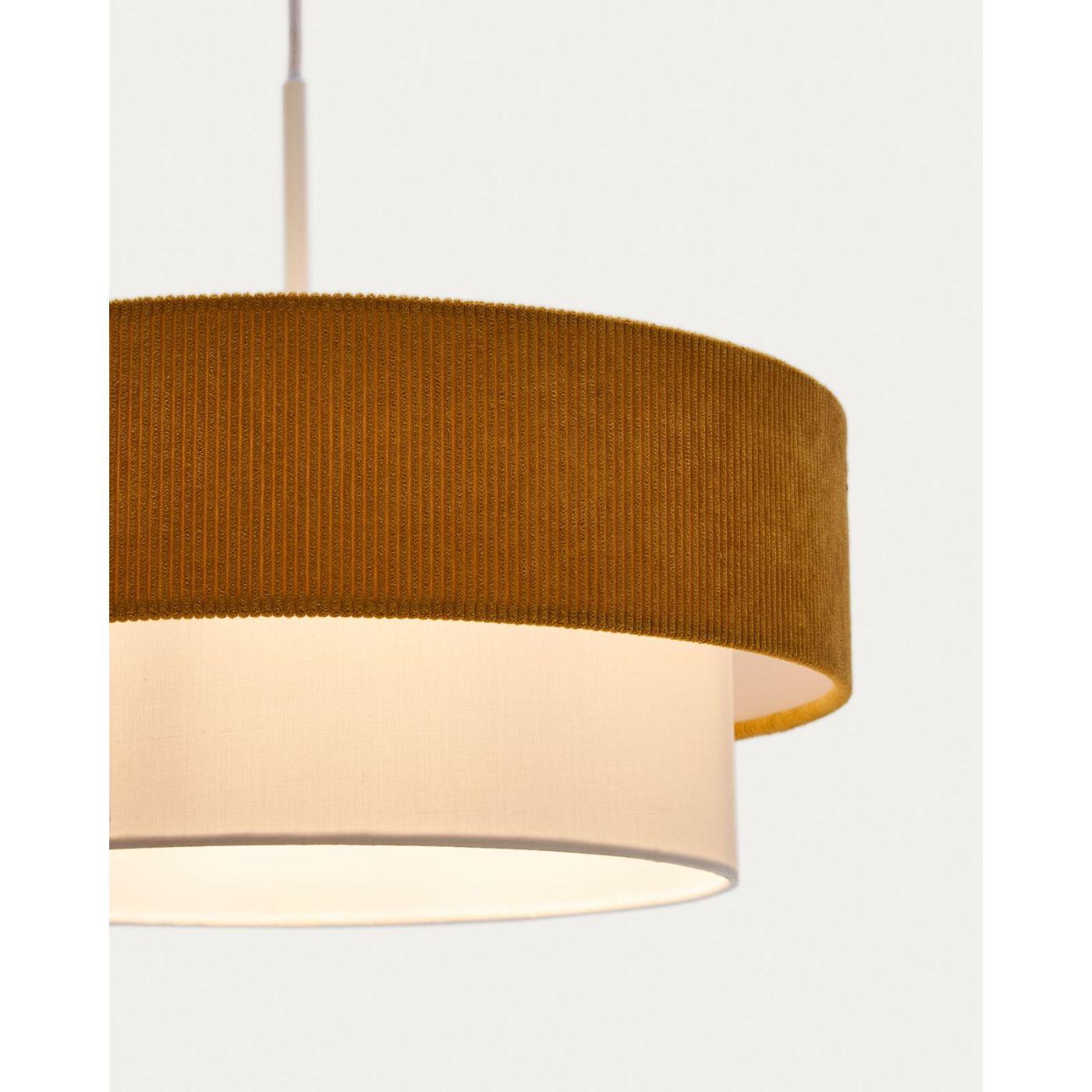 Deckenleuchte Bianella Baumwolle Cord Senfgelb 40x40