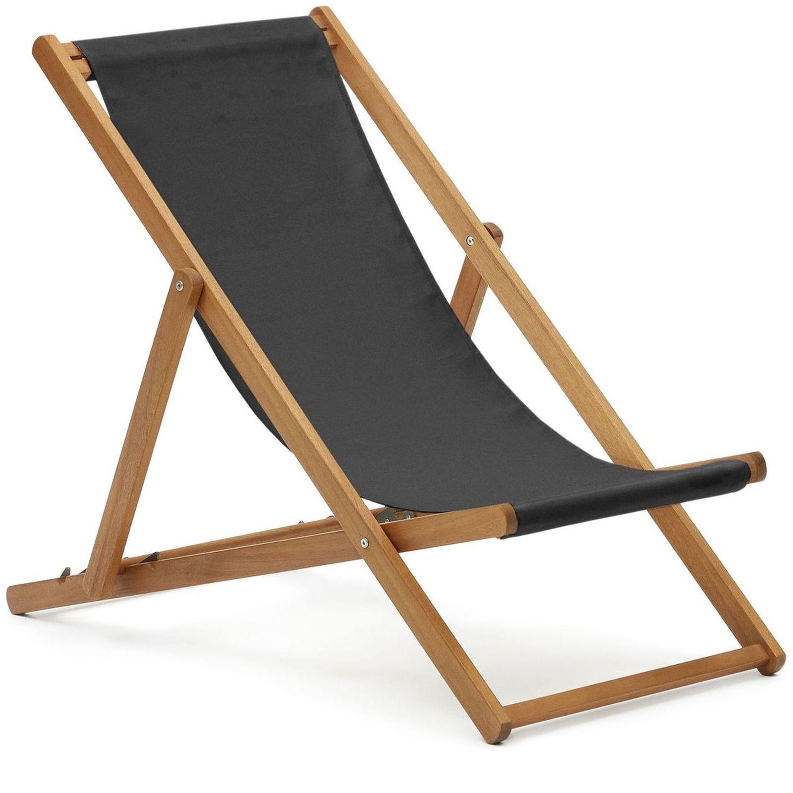 Liegestuhl Lounger schwarz (verstellbar)