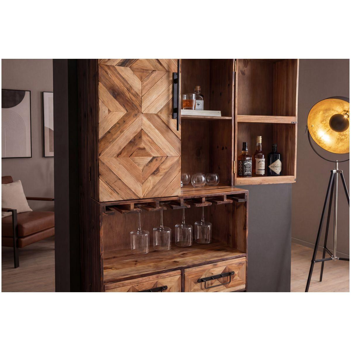 Barschrank Bologna Kiefernholz natur 71x160