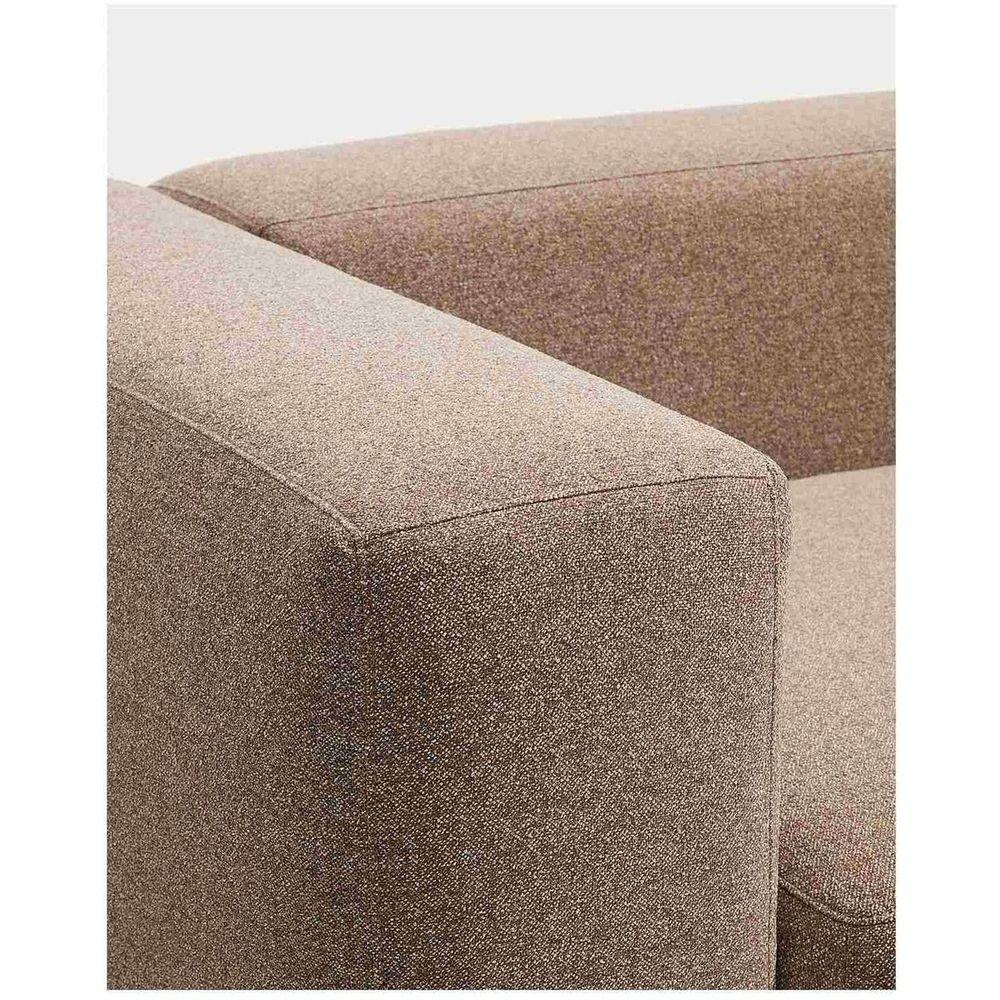 2-Sitzer-Sofa Blok mit Chaiselongue rechts in brauner Chenille 240 cm FSC Mix Credit