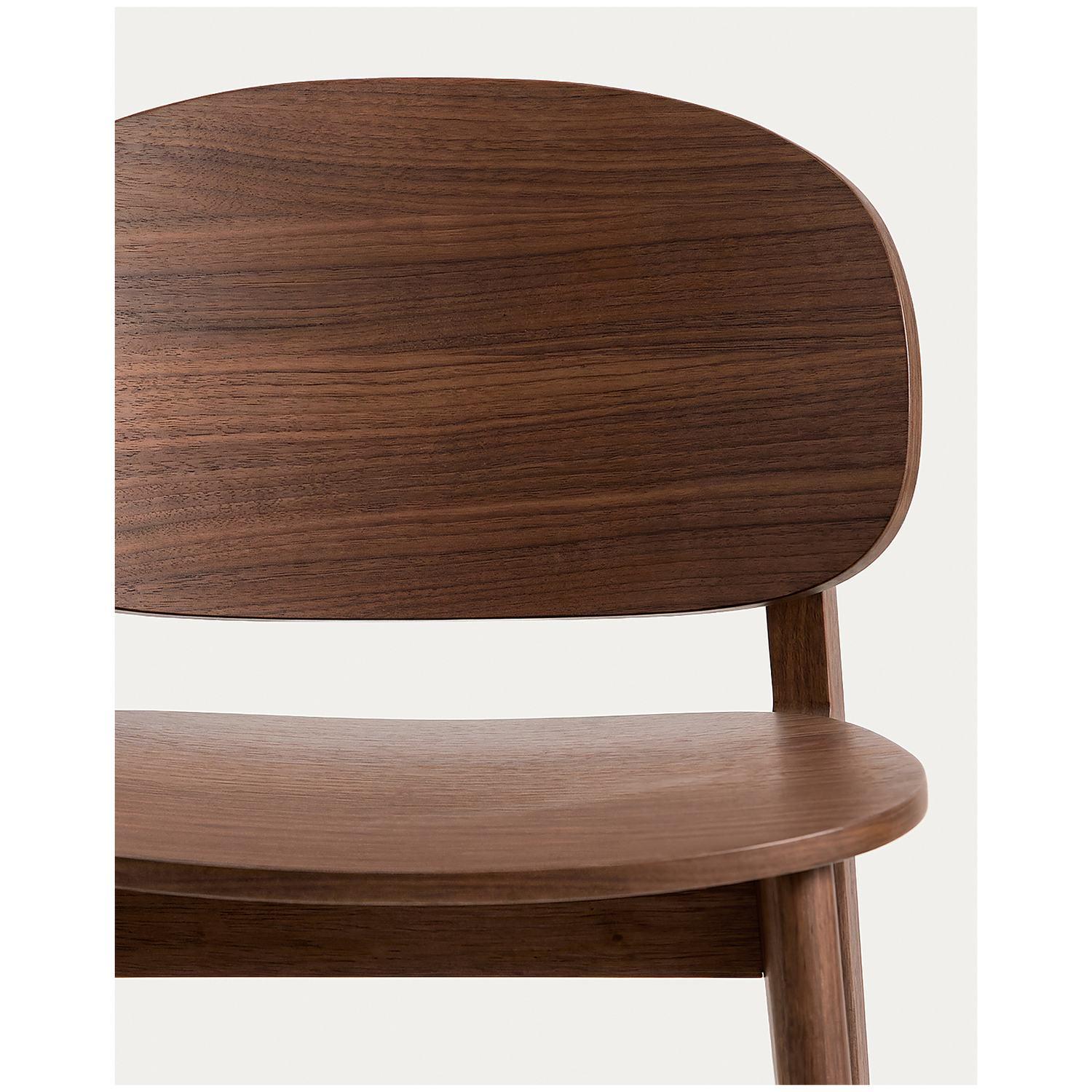 Barhocker Ludara aus Eichenfurnier mit Nussbaumfinish 65 cm