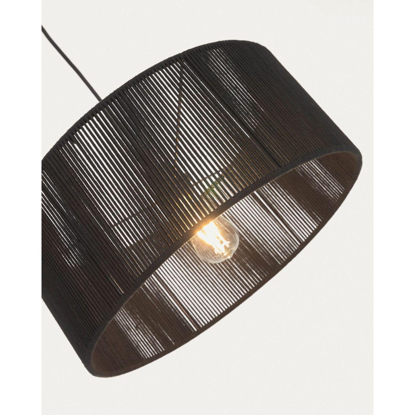 Cantia Lampenschirm für Deckenlampe aus Baumwolle schwarz Ø 47 cm
