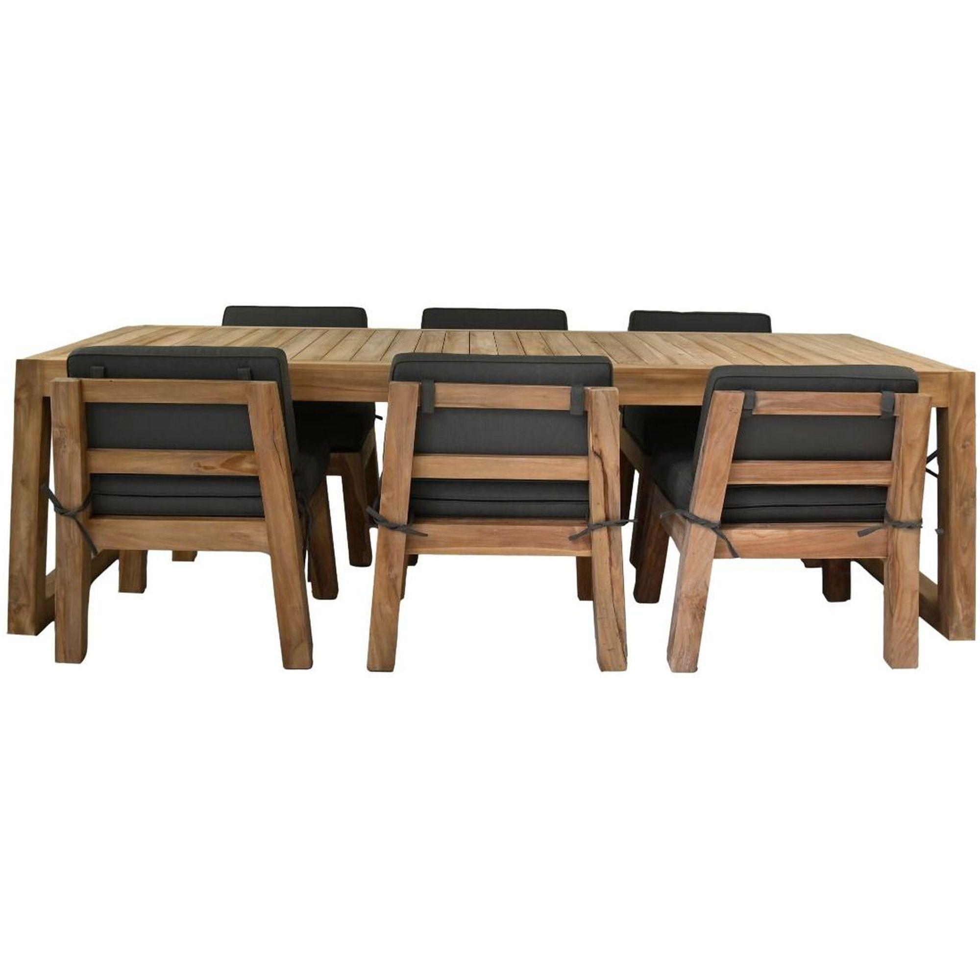 Gartentisch Essgruppe New Bali Teakholz natur (7-teilig)