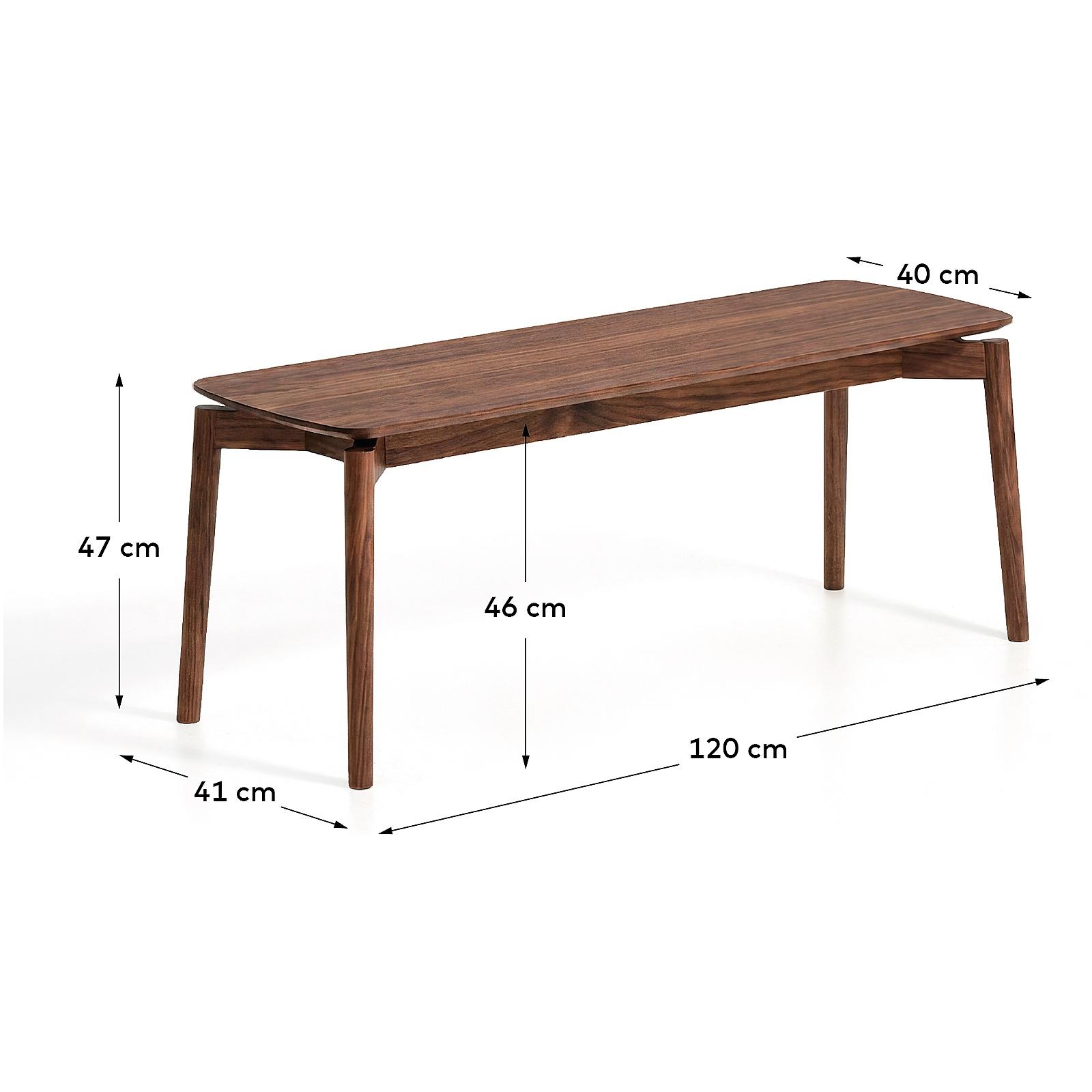 Bank Evera aus Eichenfurnier mit Nussbaumfinish 122 cm