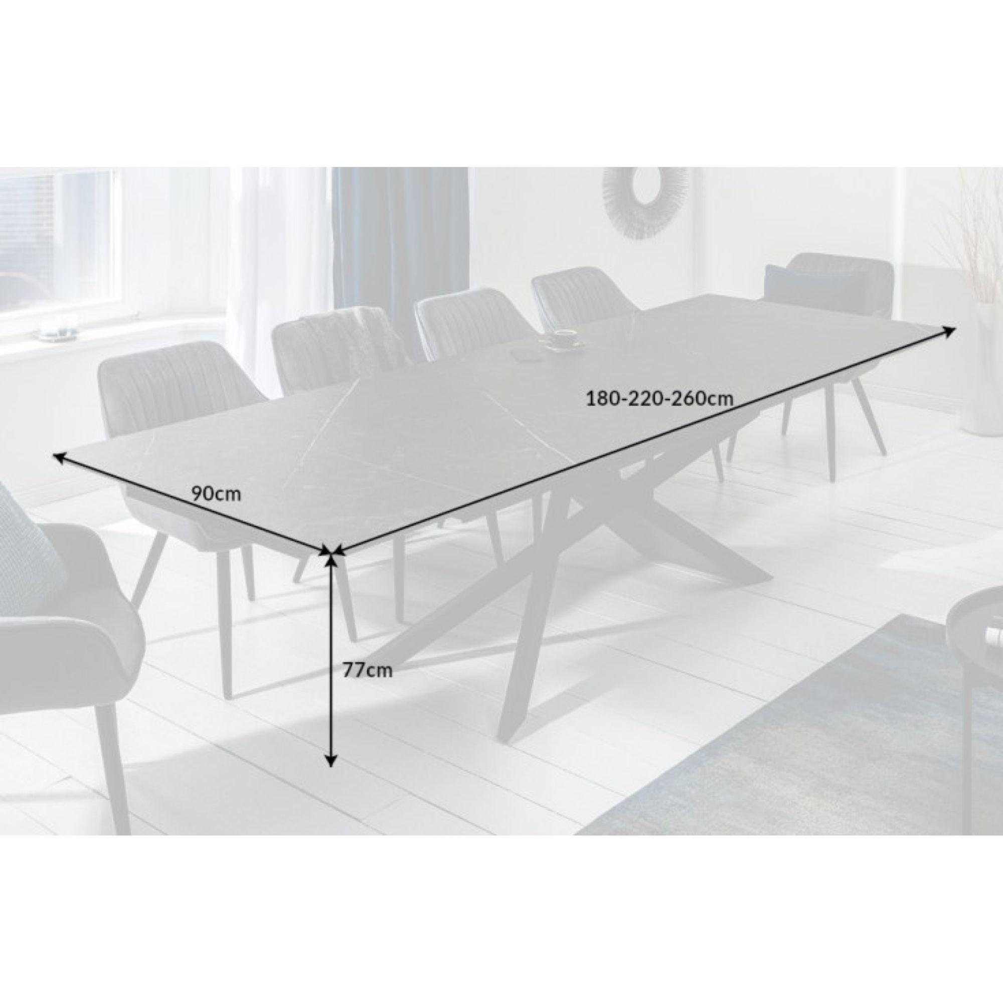 Ausziehtisch Italia4 180-220-260 Keramik Graphit-Optik