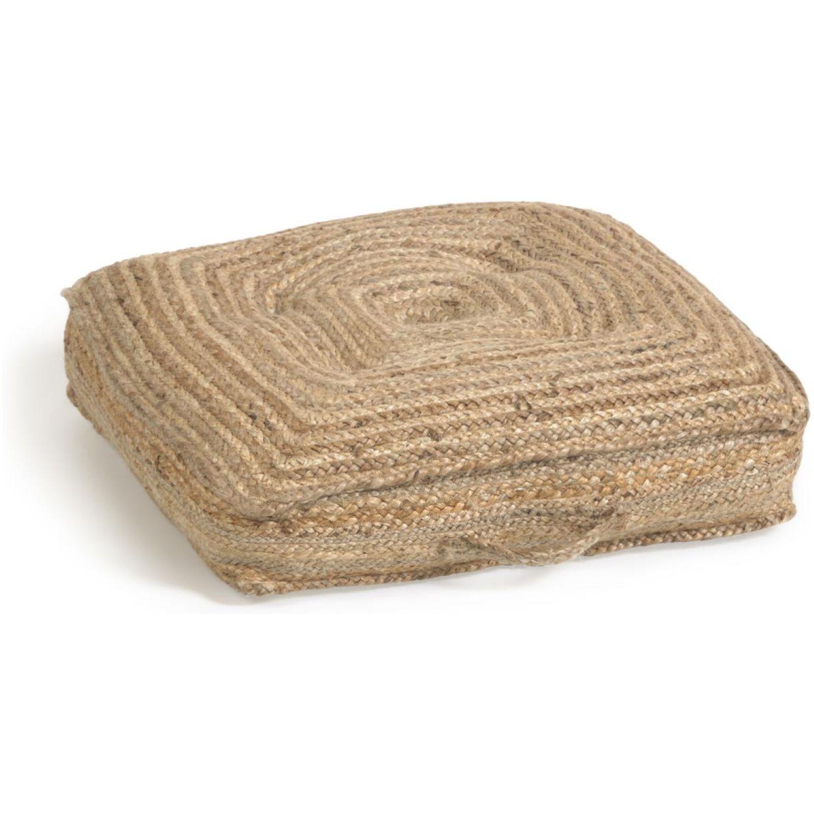 Bodenkissen Abir Jute natur 60x60