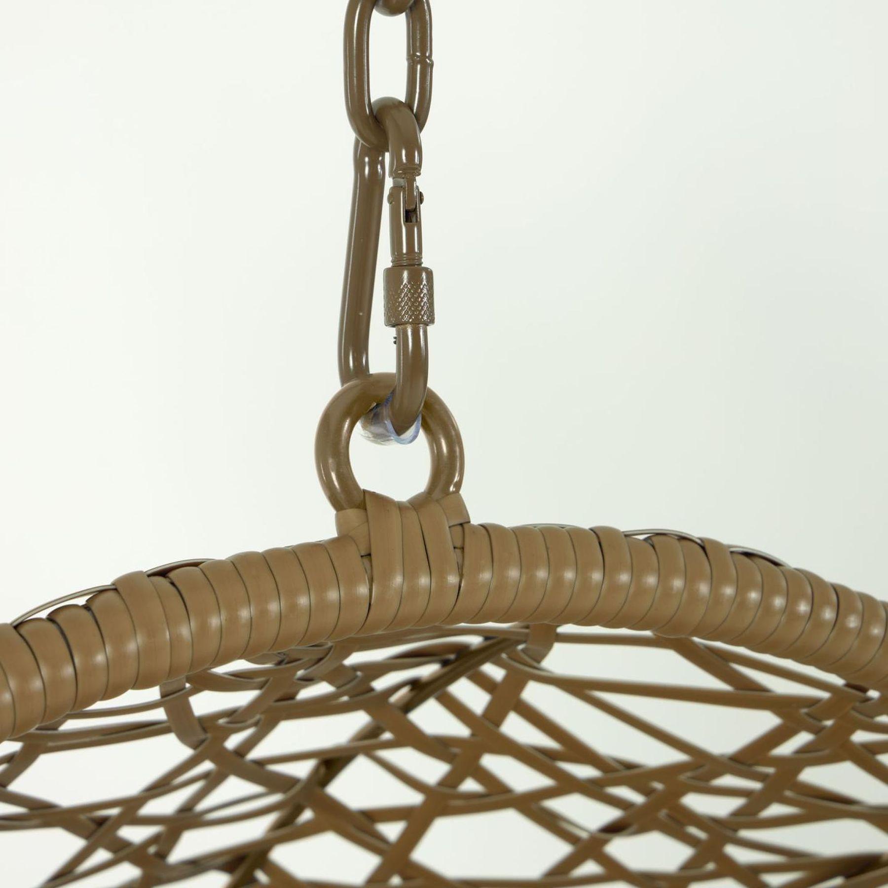 Garten Hängesessel Florence Poly Rattan braun