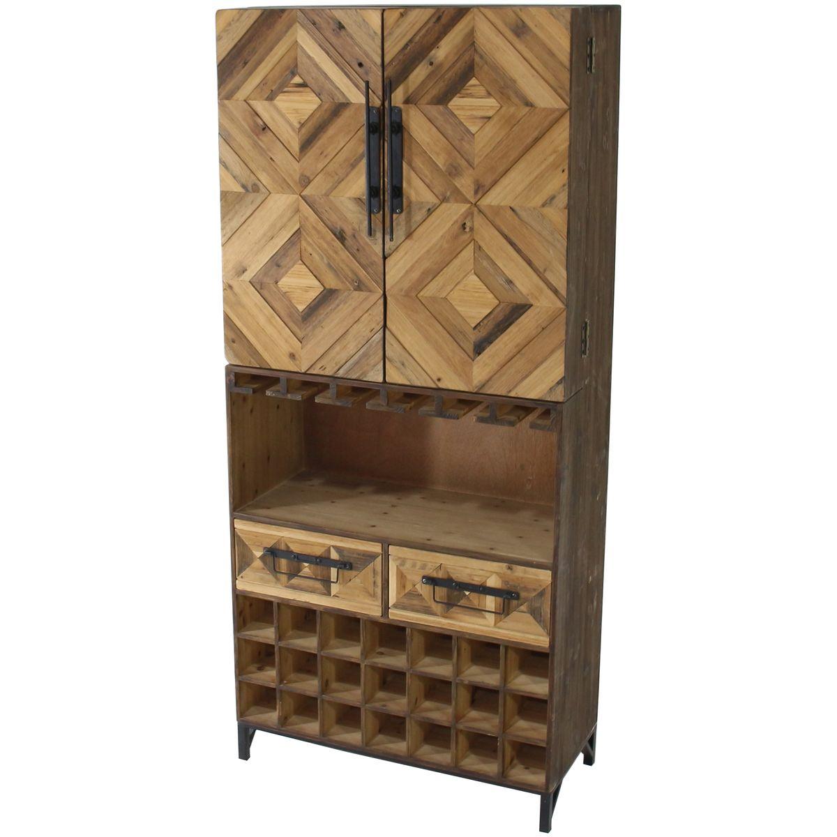 Barschrank Bologna Kiefernholz natur 71x160