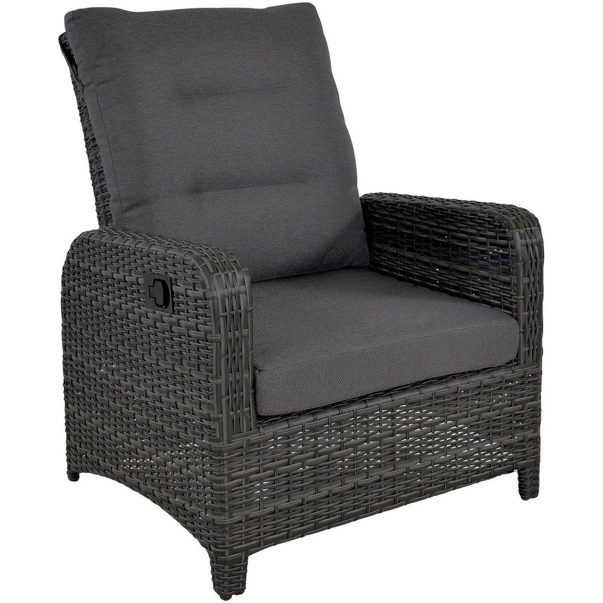 Garten Loungesessel verstellbar Poly Rattan Nino (mit Funktion)