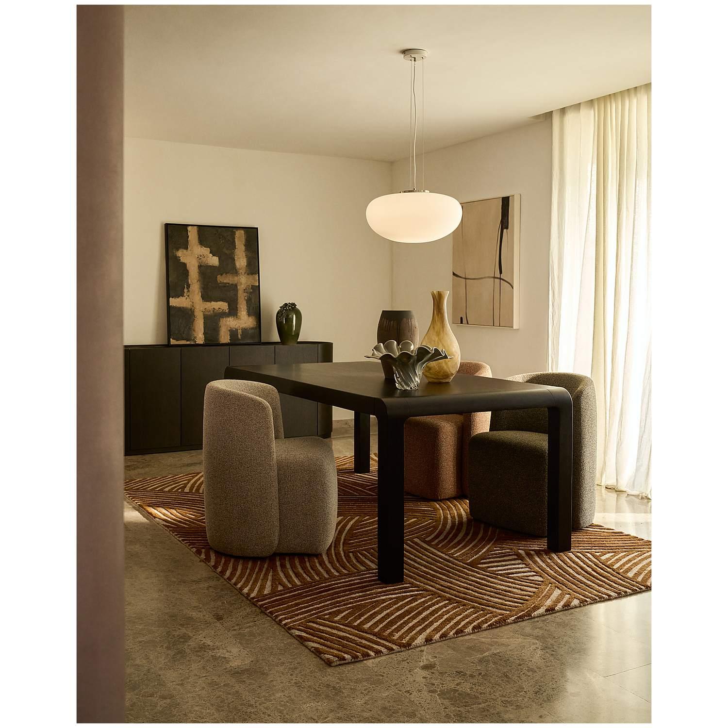 Esstisch Ausziehtisch Erisia aus massivem Eichenholz mit ebonisiertem schwarz Finish FSC 100% - Grösse: 180-230x90