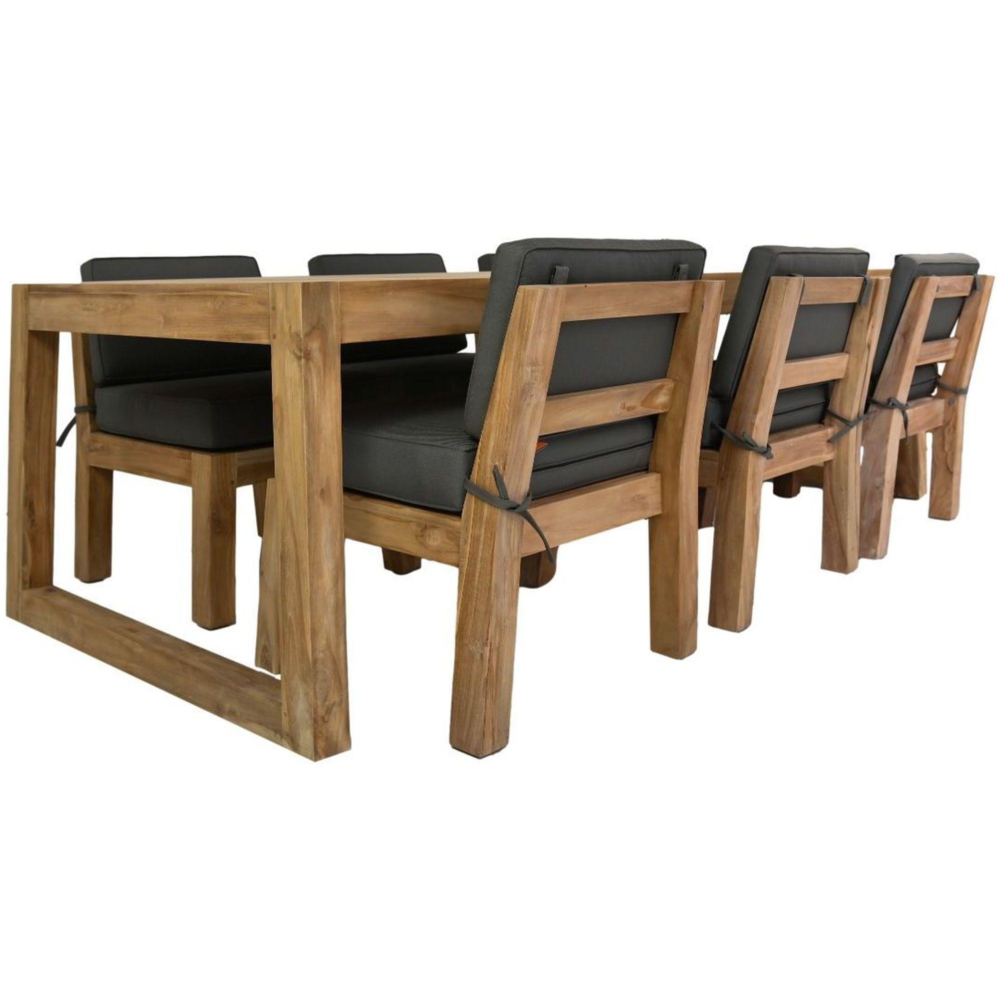 Gartentisch Essgruppe New Bali Teakholz natur (7-teilig)