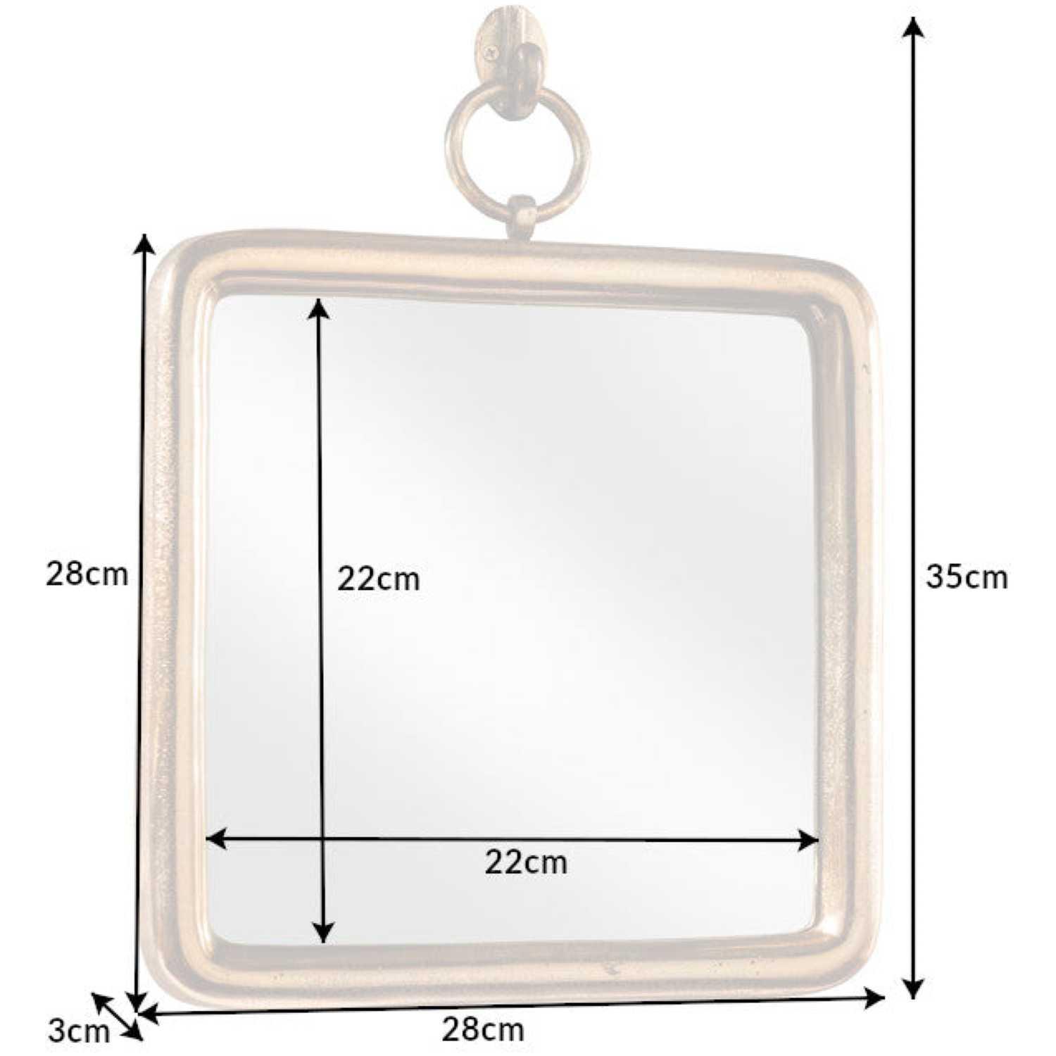 Mirror PORTRAIT 28cm gold