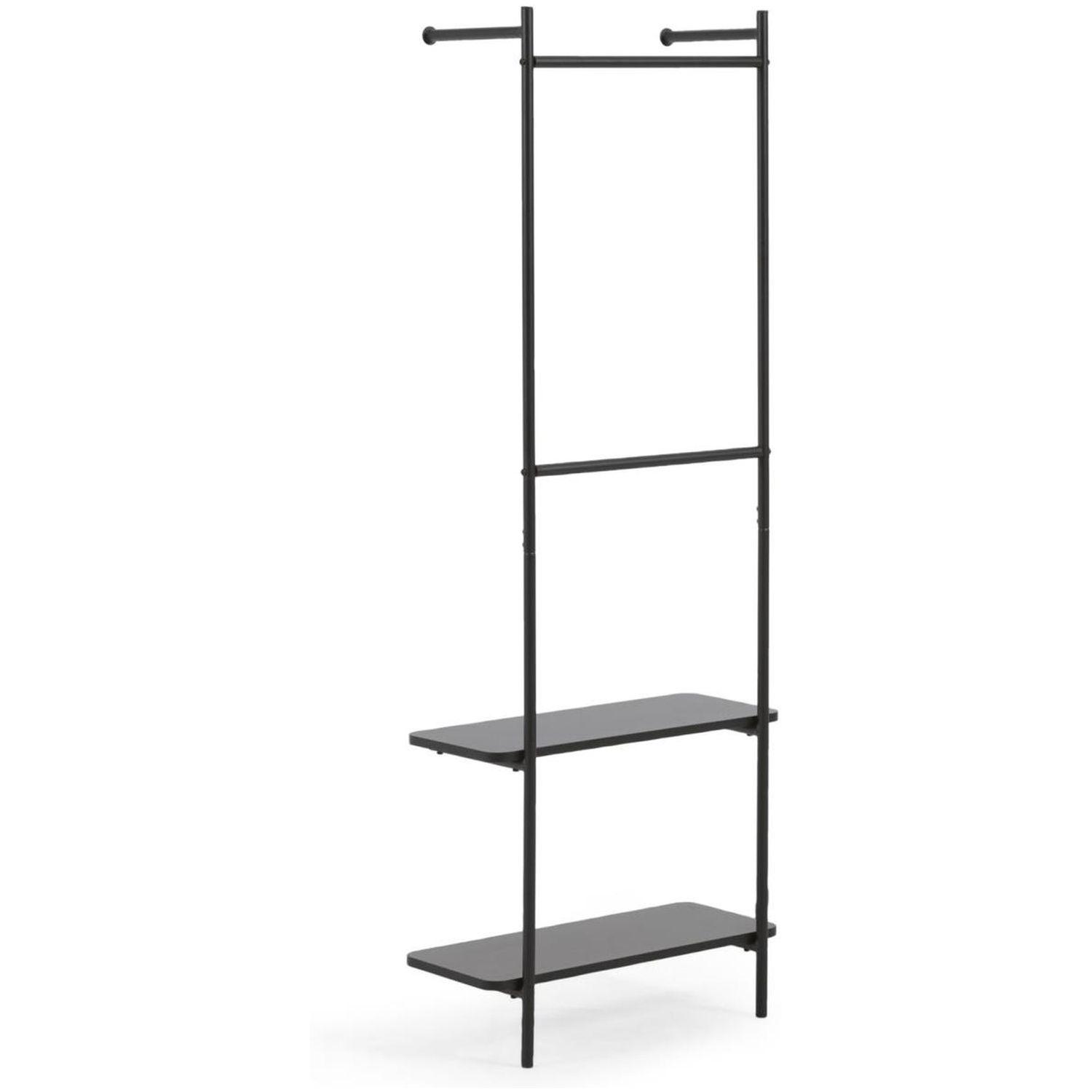 Wand-Kleiderständer Regal Gina Melaminplatte und Metallbeine 60x162