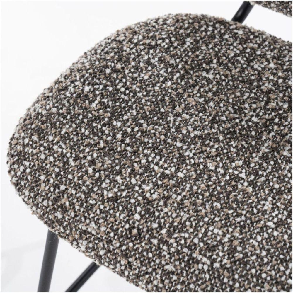 Barhocker Bella Bouclé Stoff taupe Sitzhöhe 66