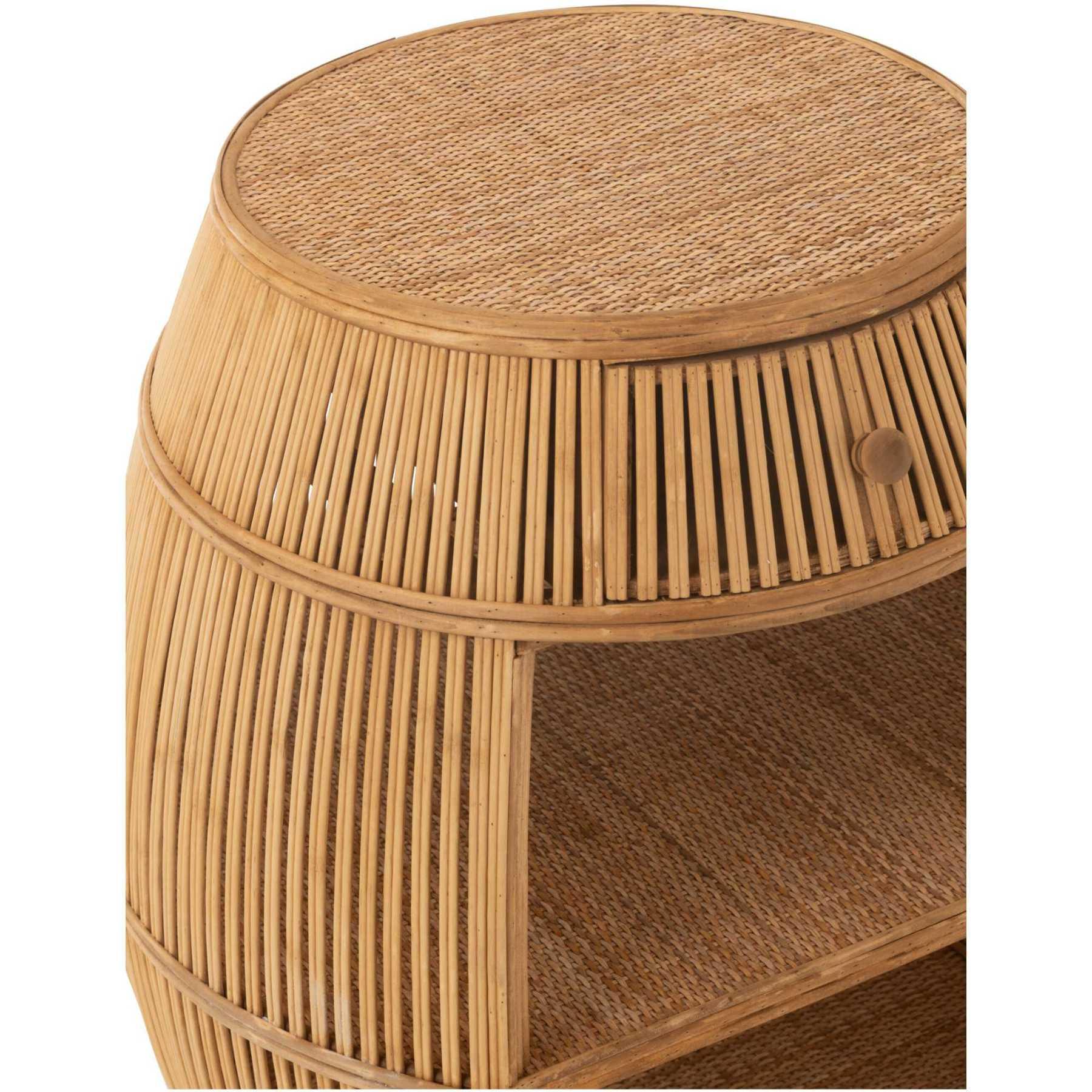 Barschrank Regal Fass Rattan Bambus natur
