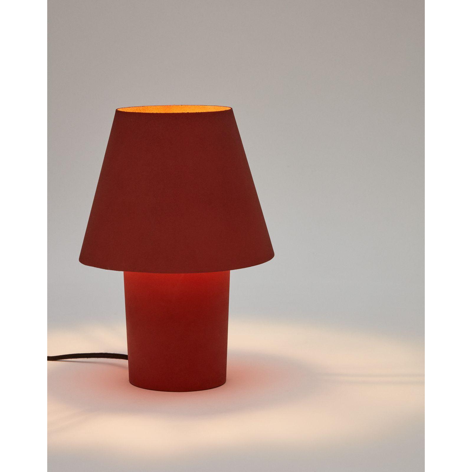 Canapost Tischlampe aus Metall mit Finish in Terrakotta