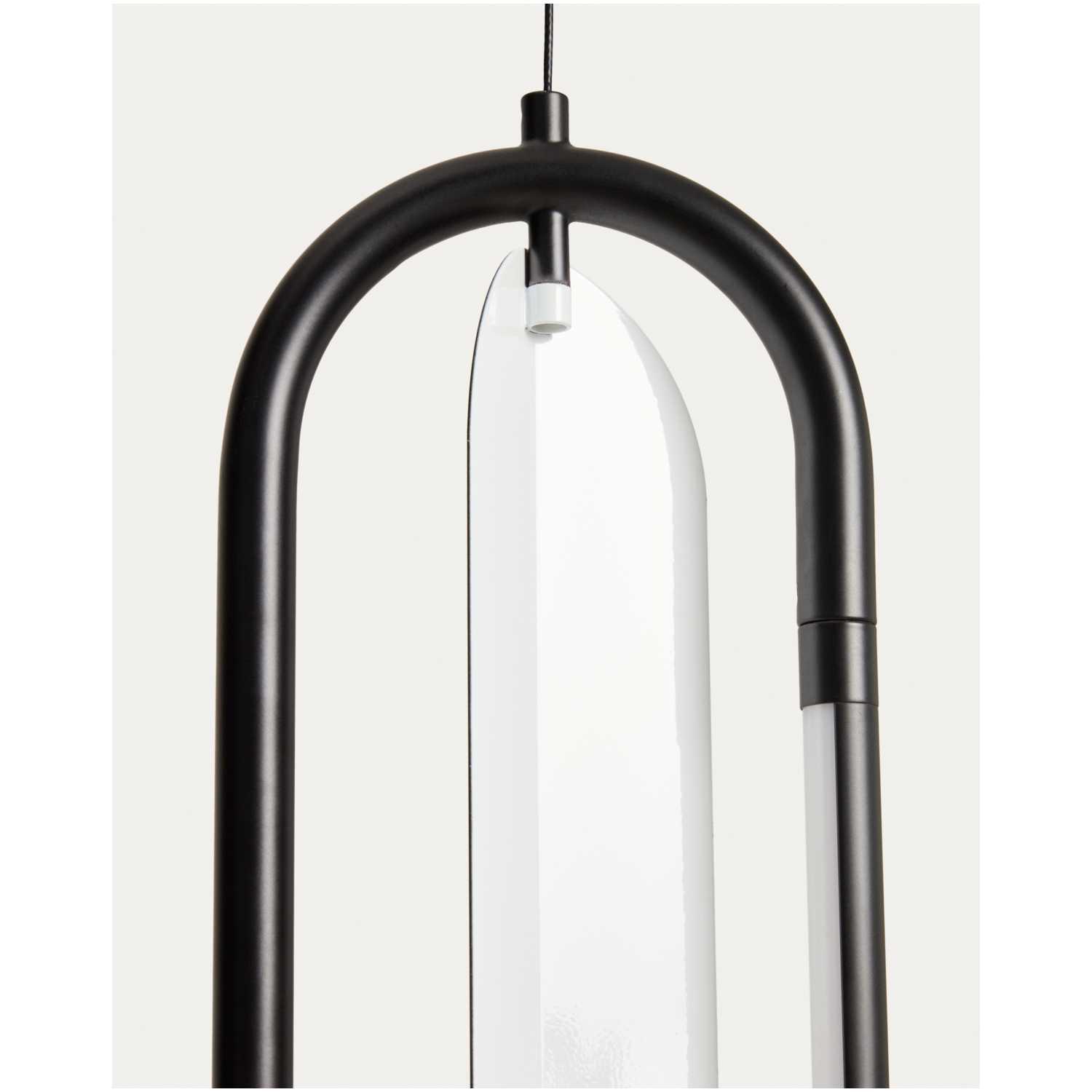 Deckenleuchte Bow aus schwarzem Aluminium Ø 16 cm