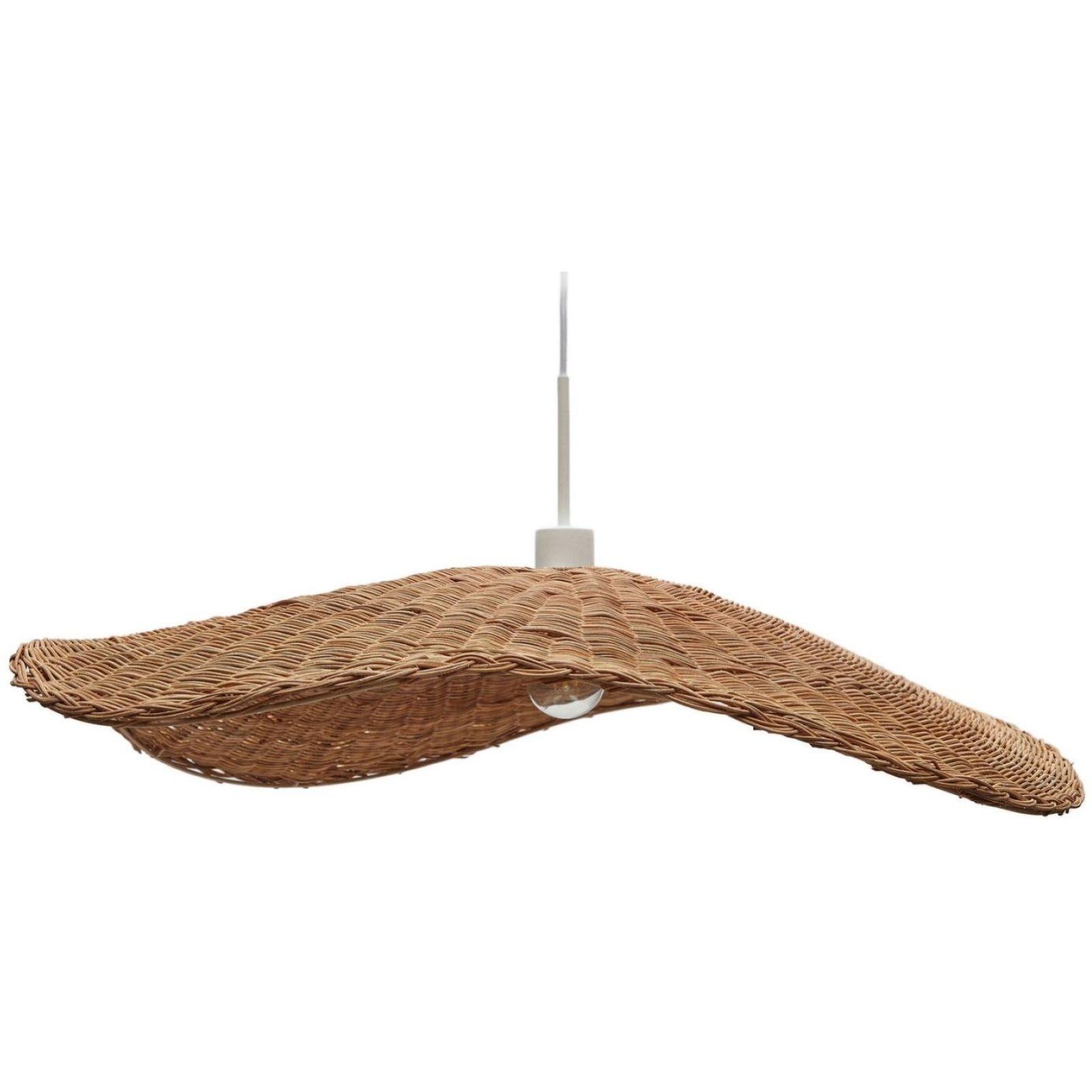 Bisbal Lampenschirm für Pendelleuchte aus Rattan mit natürlichem Finish Ø 80 cm
