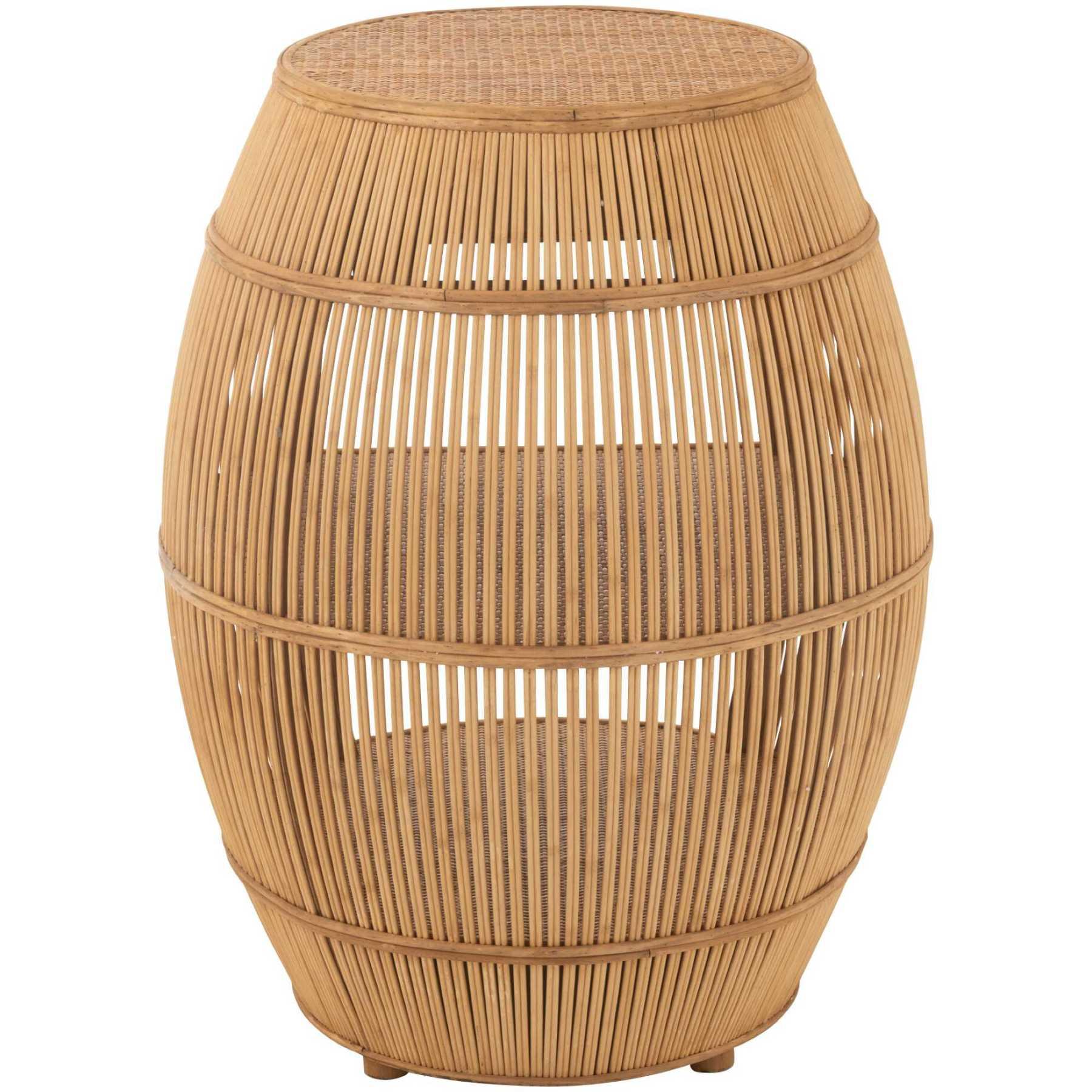 Barschrank Regal Fass Rattan Bambus natur