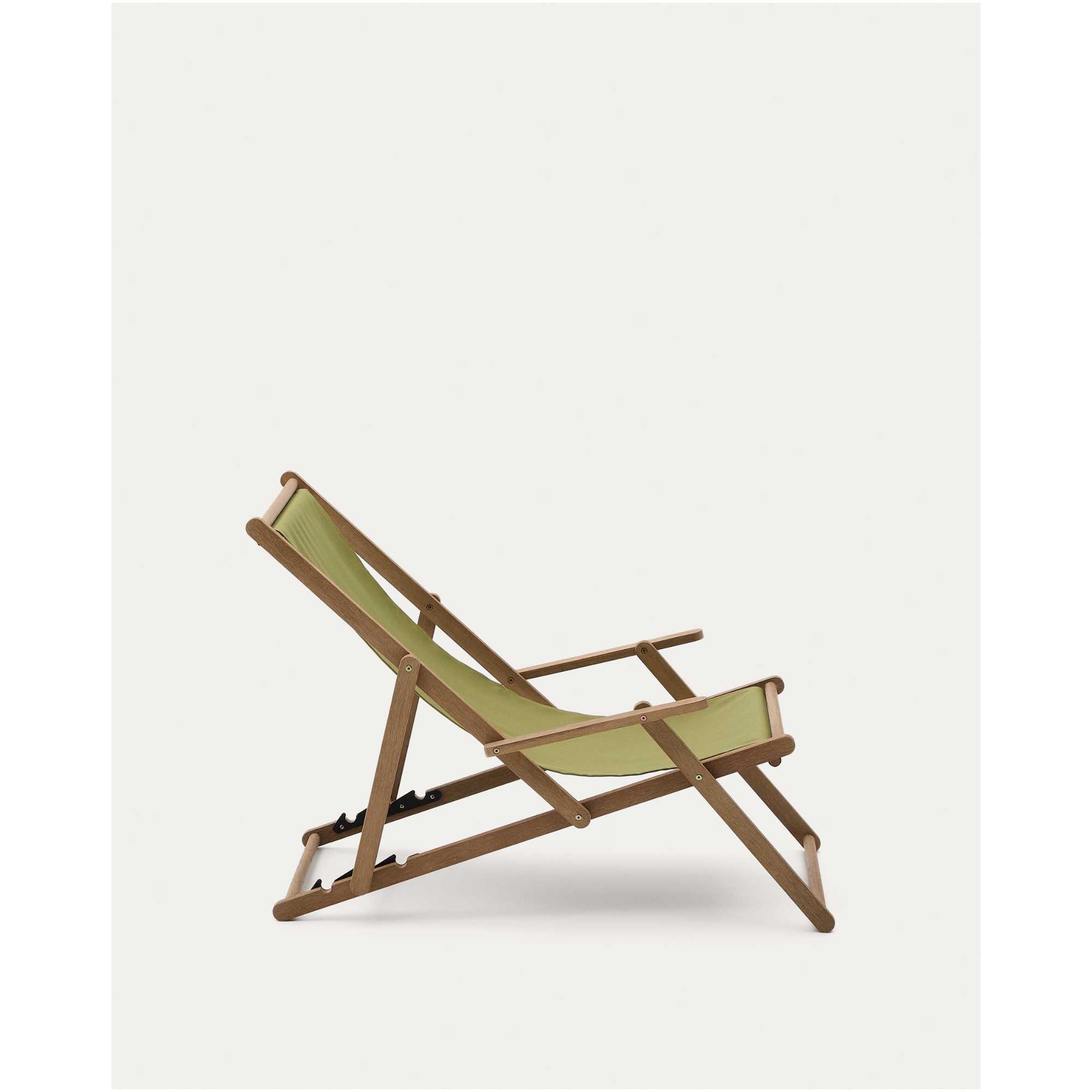 Klappbarer Outdoor-Liegestuhl Vilara in Grün aus massivem Akazienholz FSC 100%