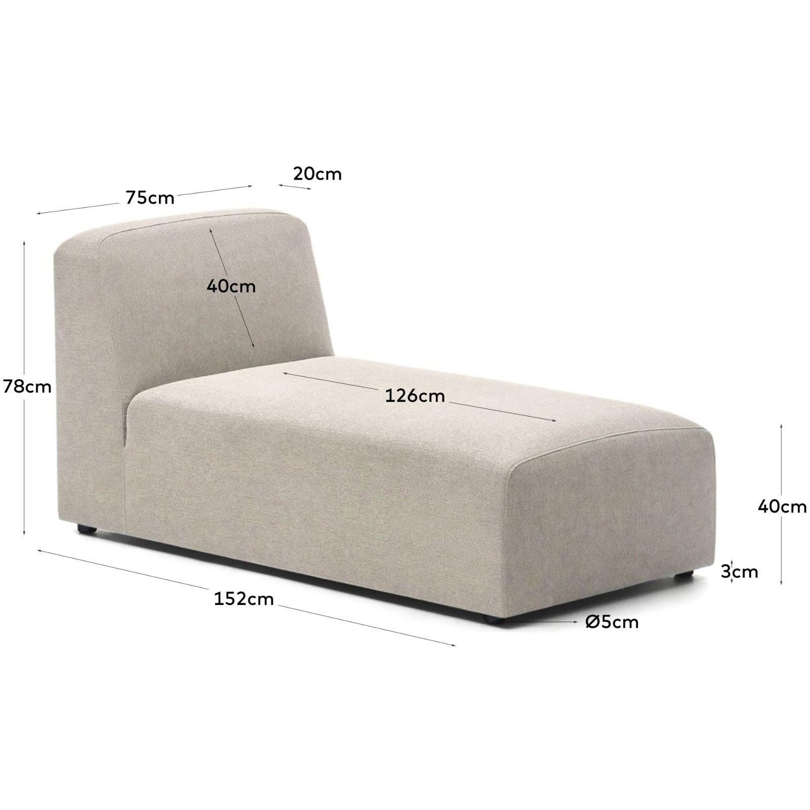 Neom Chaiselongue-Modul in Beige 152 x 75 cm