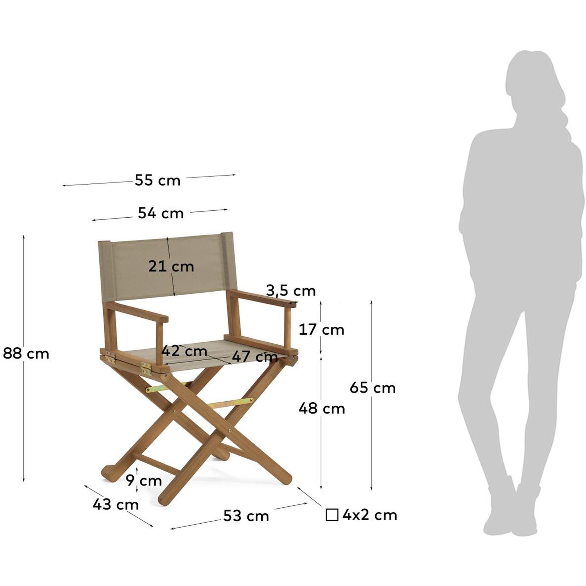 Dalisa Klappstuhl in grün aus massivem Akazienholz FSC 100%