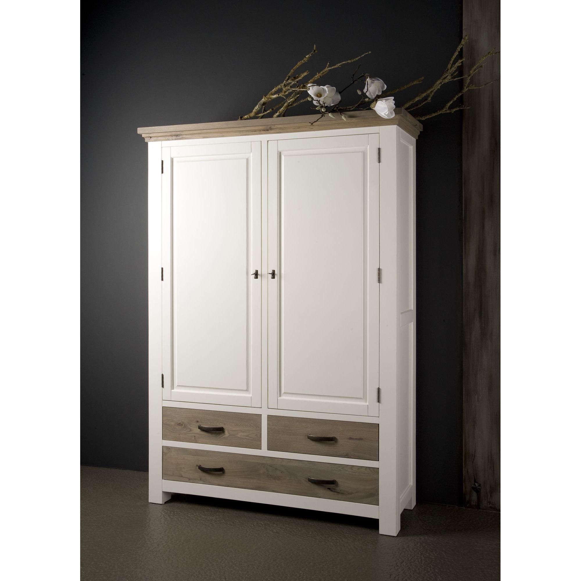 Massivholzschrank Marseille 140x200 Eichenholz Kiefernholz