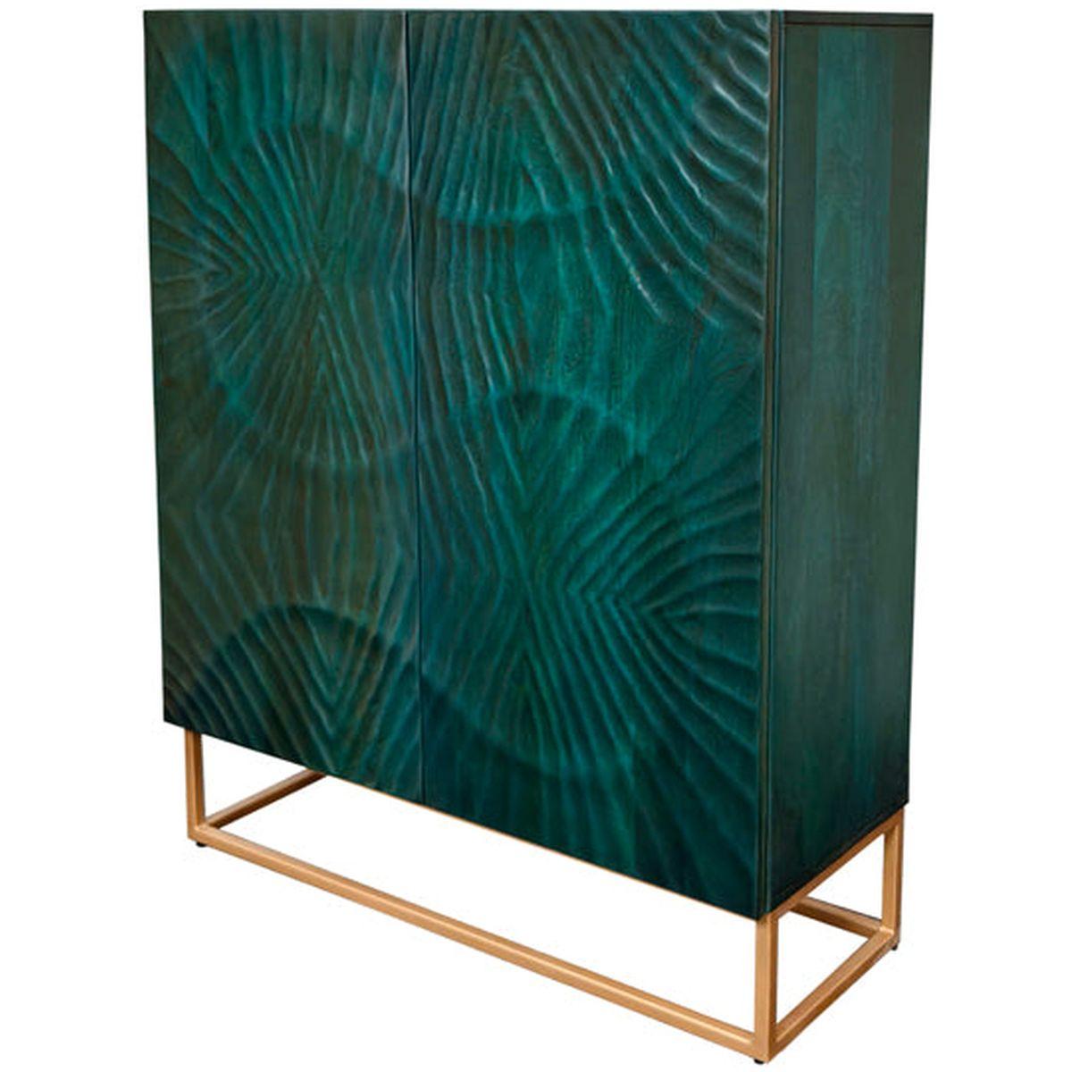 Highboard Vintage Baraya 120 Mangoholz grün