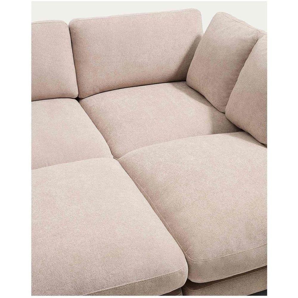 3-Sitzer-Sofa Gala aus Microbouclé mit doppelter Chaiselongue in Beige FSC Mix Credit 210x193