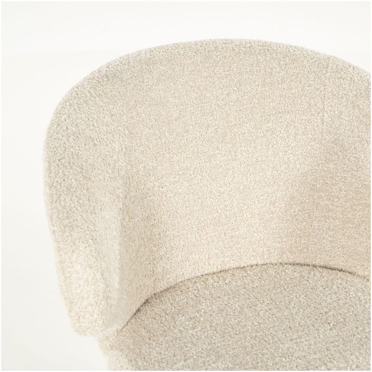 Armlehnstuhl Plaza Bouclé Stoff beige