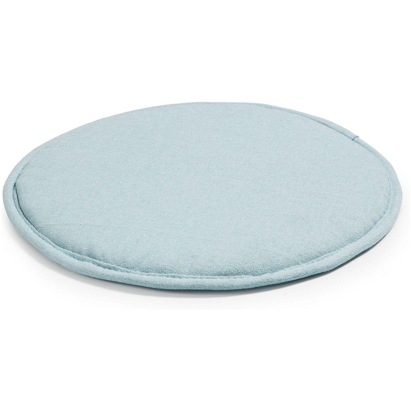 Stuhlkissen Sitzkissen rund Silke Stoff hellblau 35x35