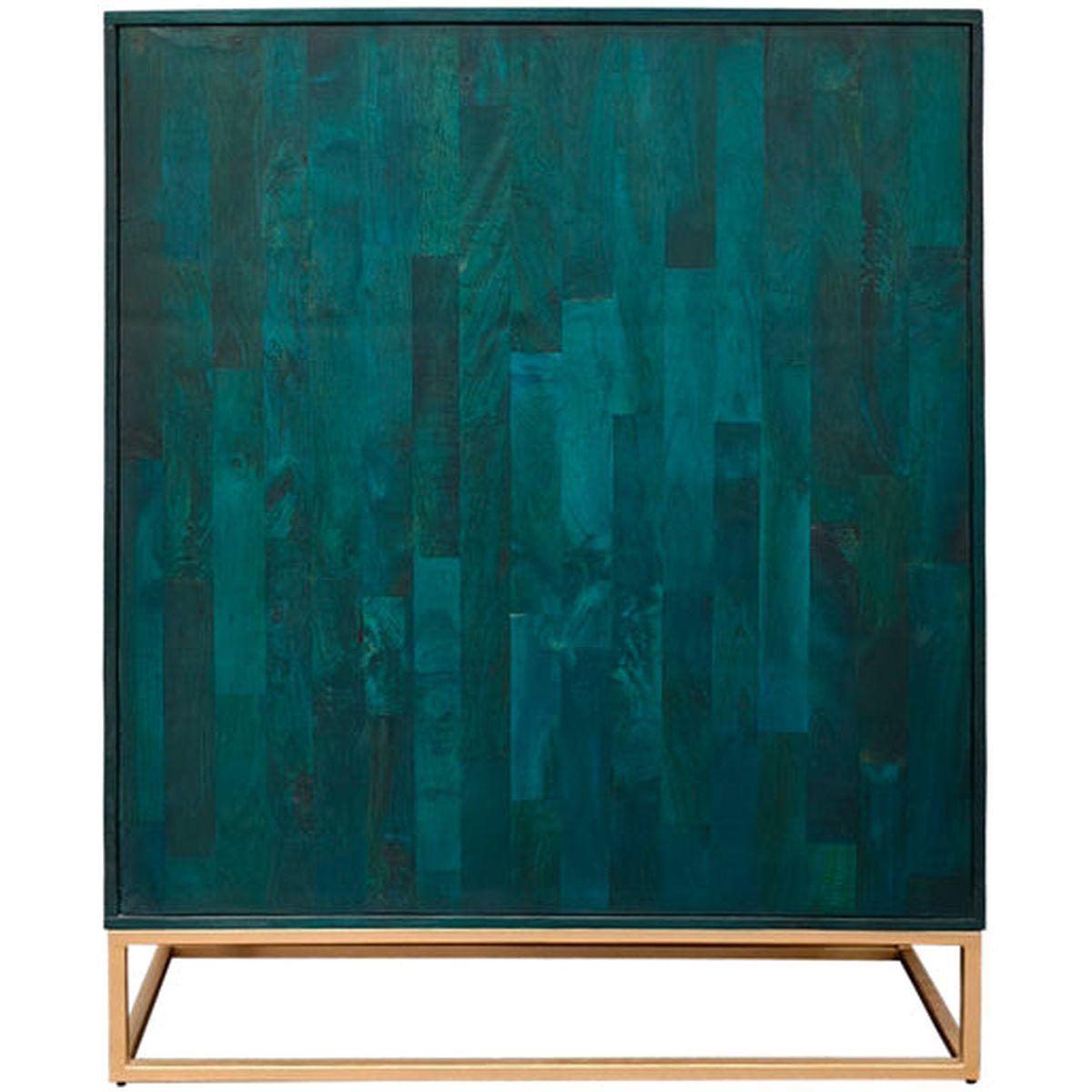 Highboard Vintage Baraya 120 Mangoholz grün