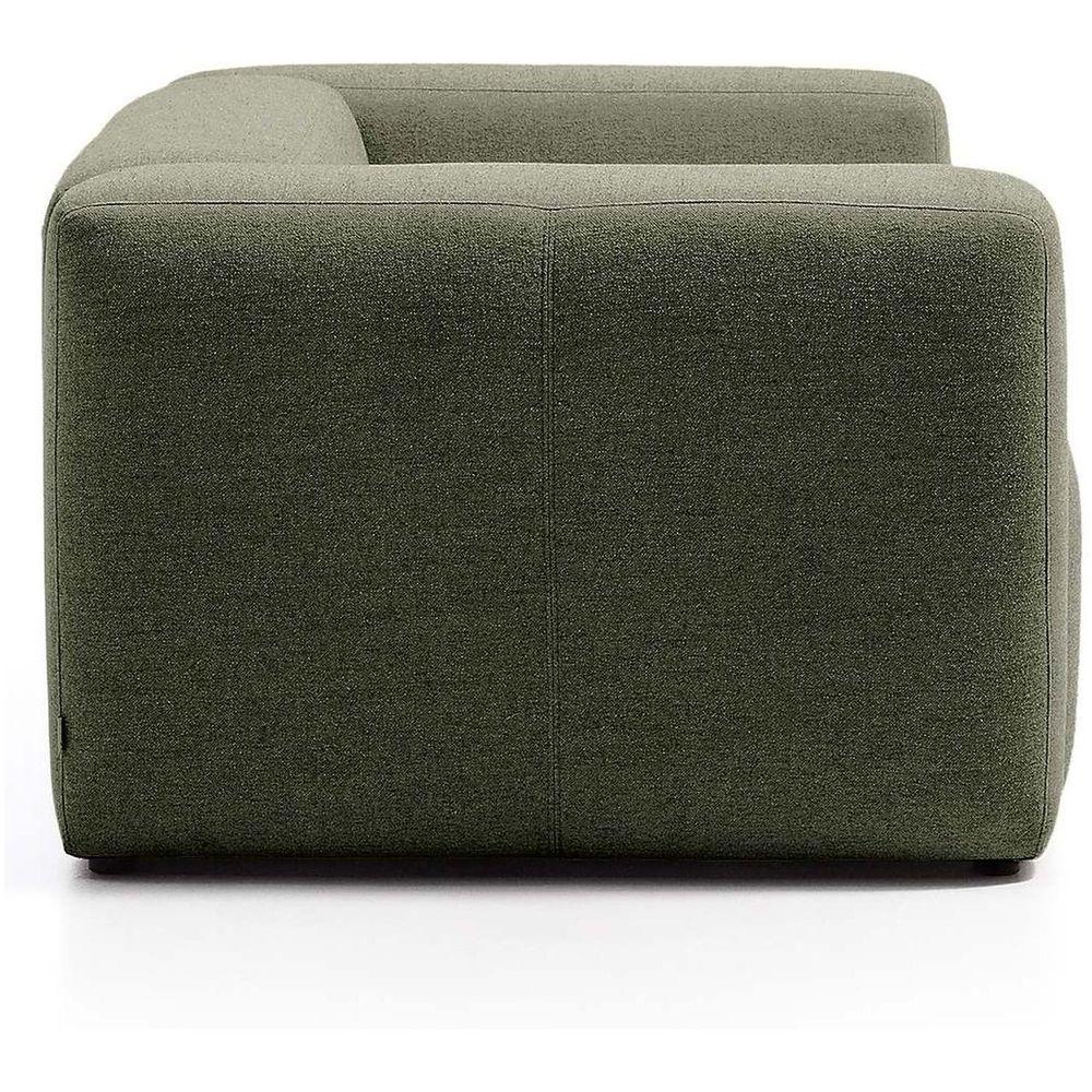 2-Sitzer-Sofa Blok in moosgrüner Chenille 210 cm FSC Mix Credit