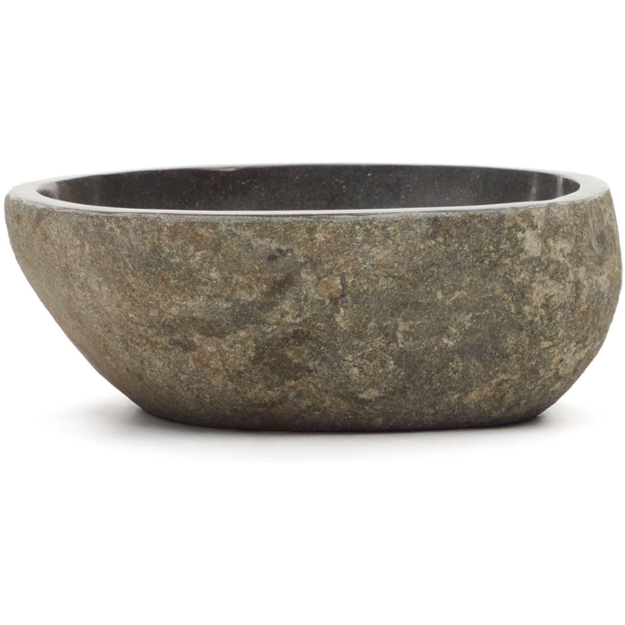 Aufsatzwaschbecken Tetsu aus Stein UNIKAT 40x40