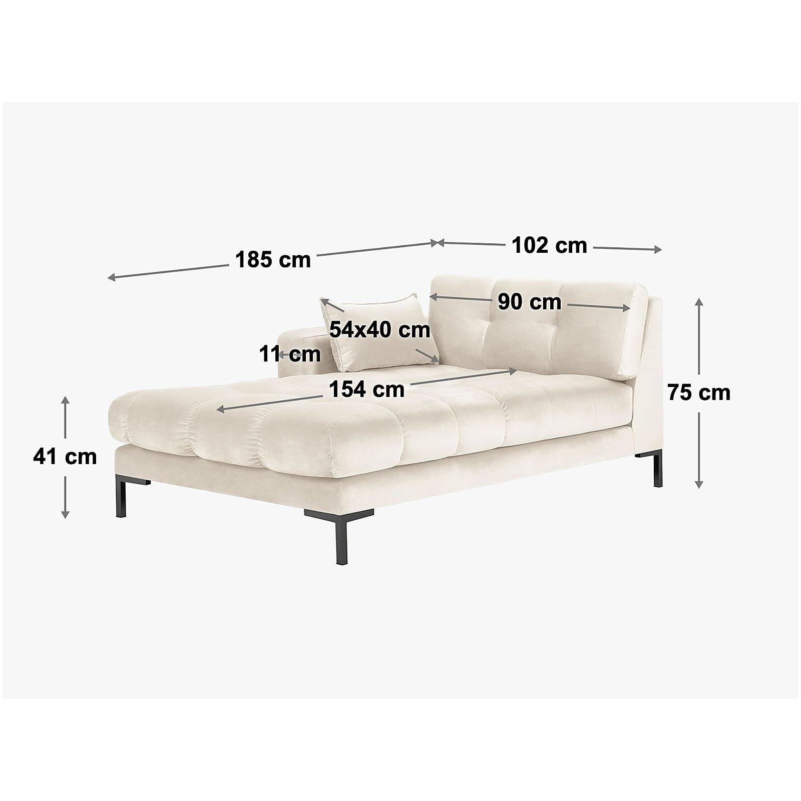 Chaise Longue Mamaia 185x102x75 - Ausrichtung: rechts - Bezug: Boucle (Baloo), White