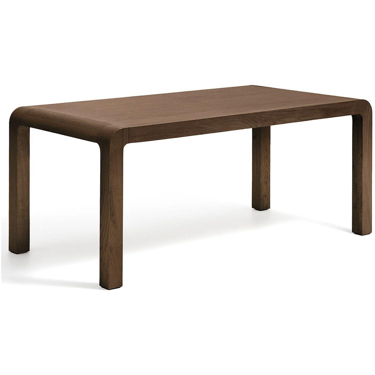 Esstisch Ausziehtisch Erisia aus massivem Eichenholz mit Dunkelnusston-Finish FSC 100% - Grösse: 180-230x90