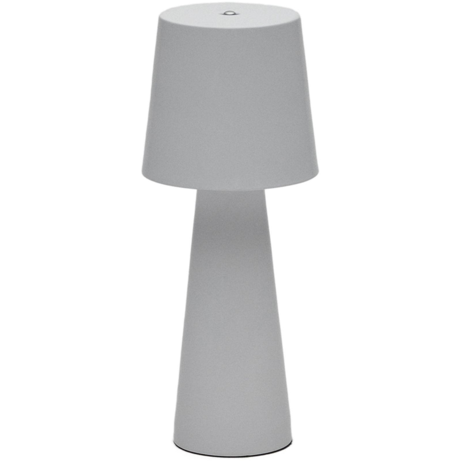 Arenys Outdoor Tischlampe klein aus Metall mit grauem Lackfinish LED