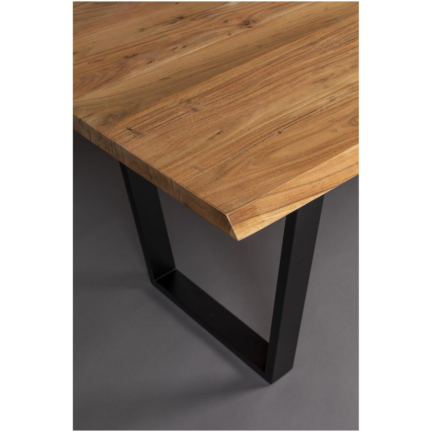 Esstisch Baumkante Utah Akazienholz massiv U-Füsse 180x90