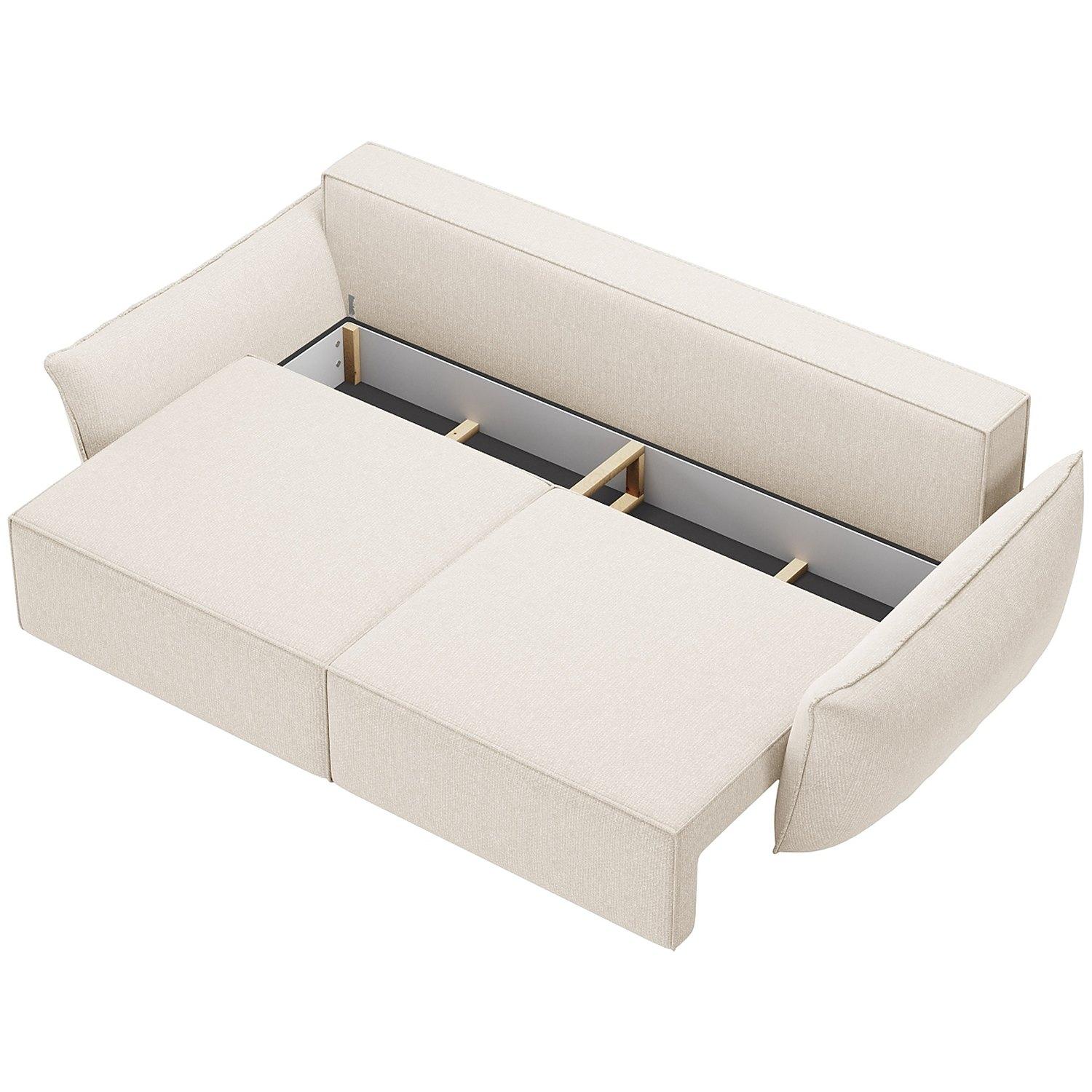 Bettsofa Kaelle - Grösse: 244x97x91 - Bezug: Chenille (Haga), Light Beige
