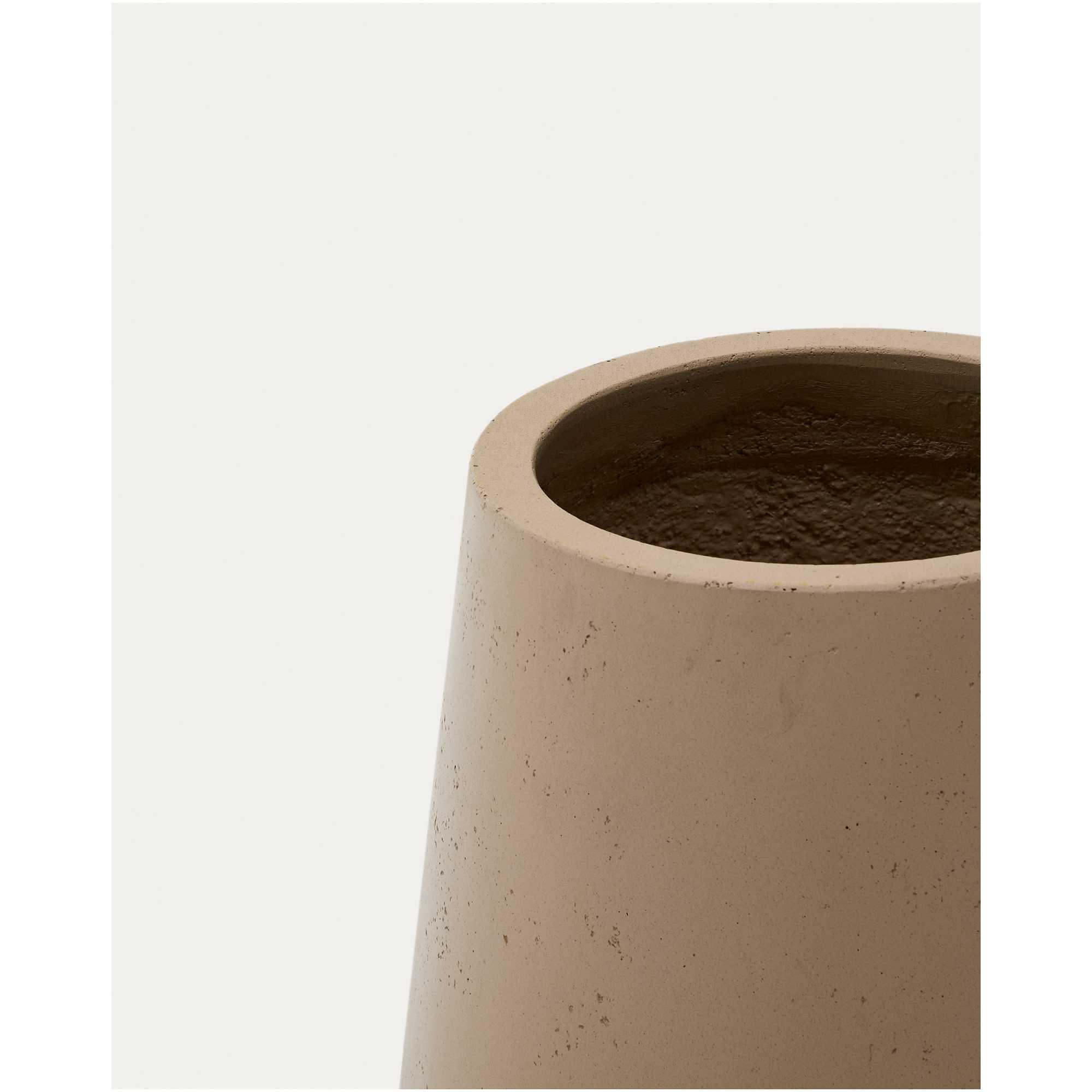 Blumentopf Calun aus Zement in Beige 50x50