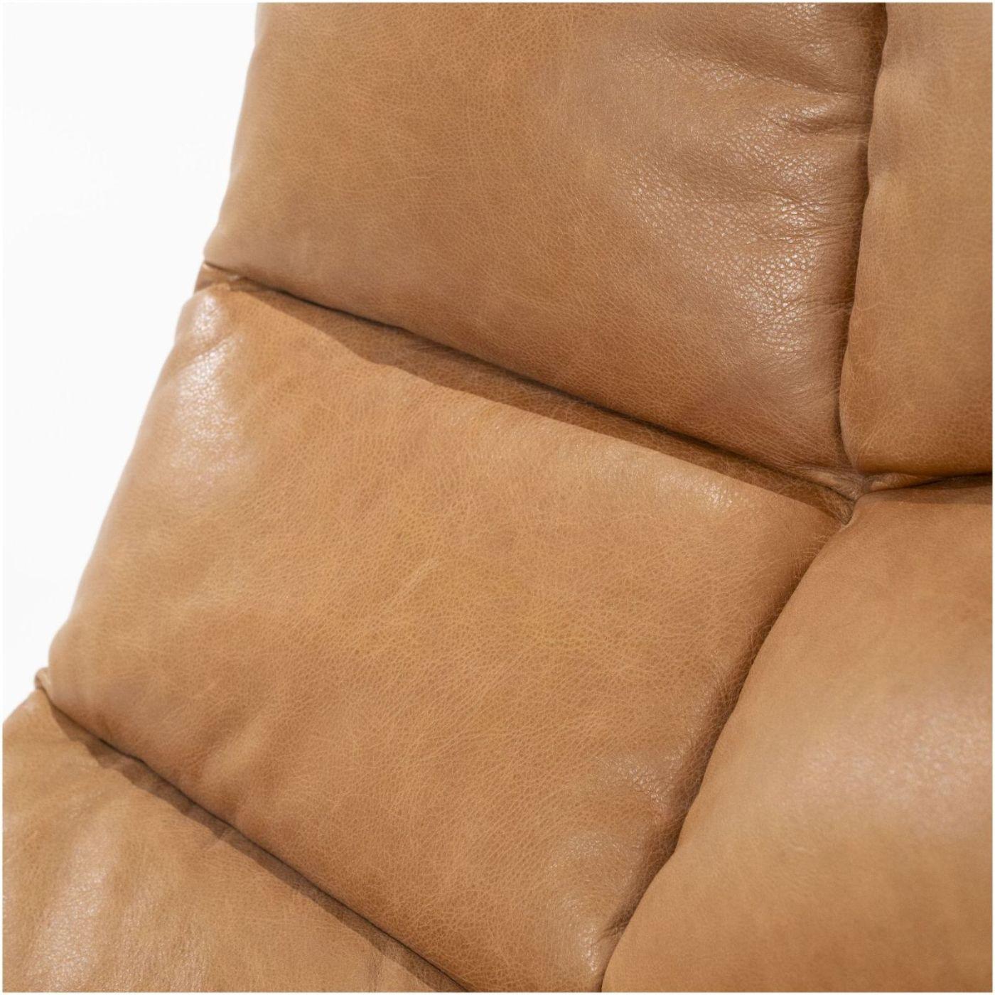 Drehsessel Relax Boxer Echtleder cognac