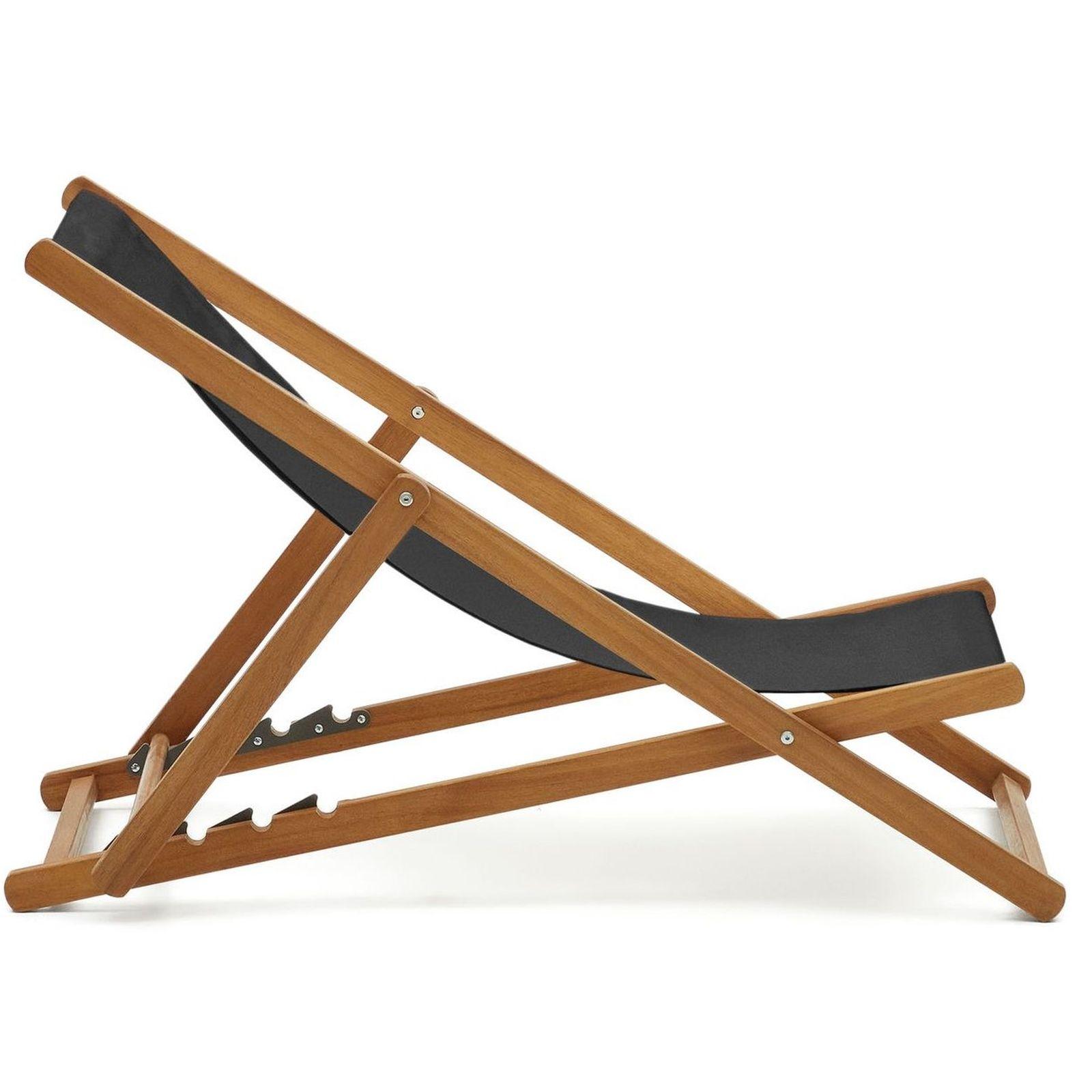 Liegestuhl Lounger schwarz (verstellbar)