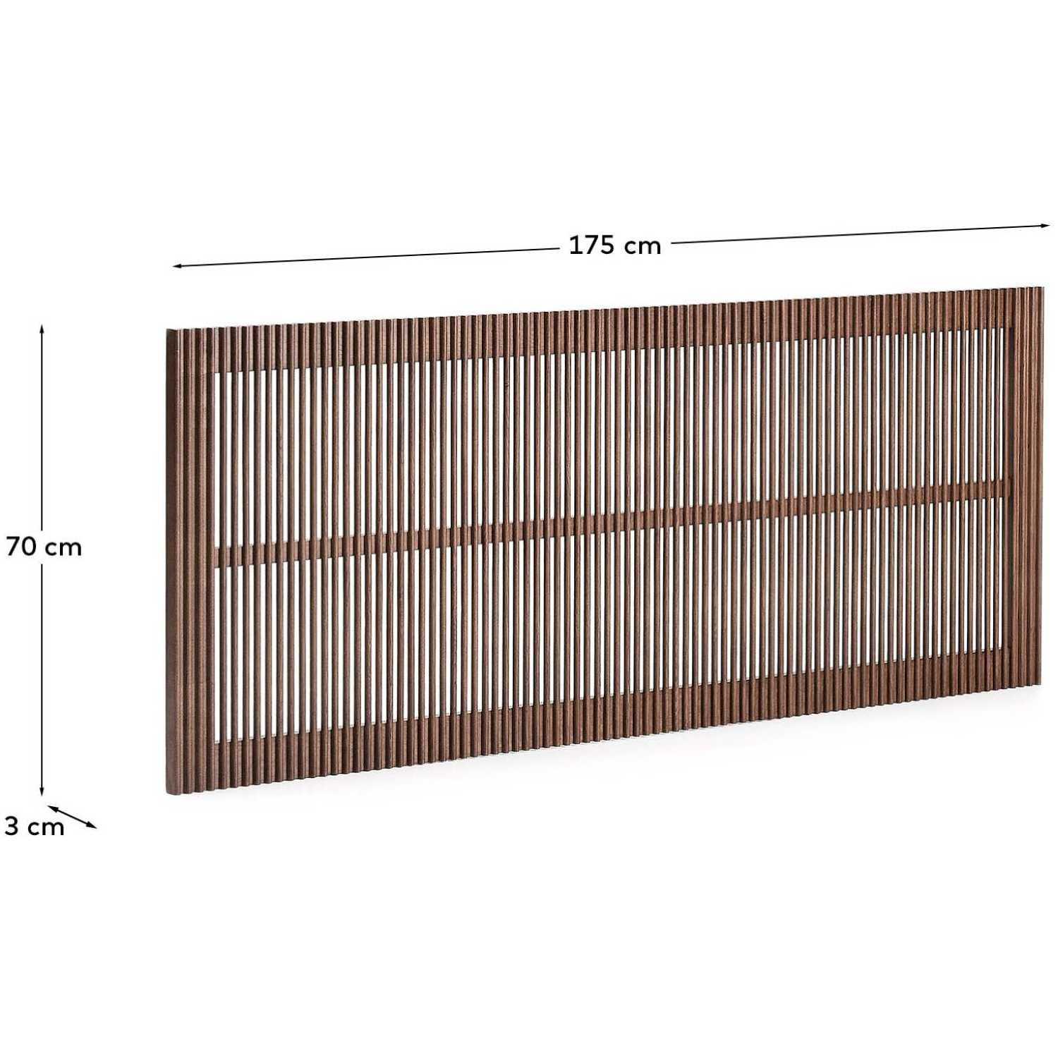 Bettkopfteil Beyla aus massivem Eschenholz mit nussbaumfarbenem Finish für 160cm Betten FSC 100%