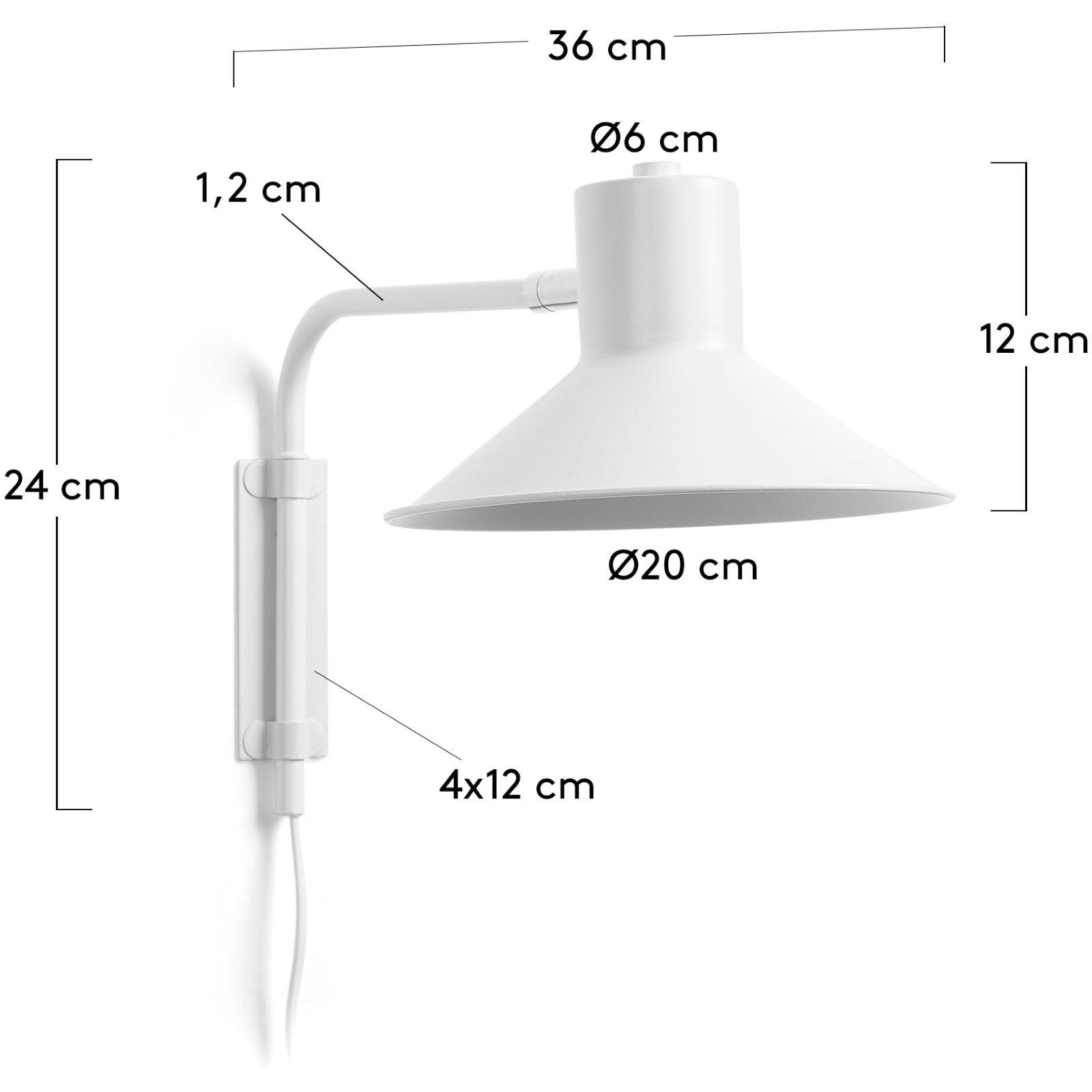 Wandleuchte Aria Metall weiss 36cm