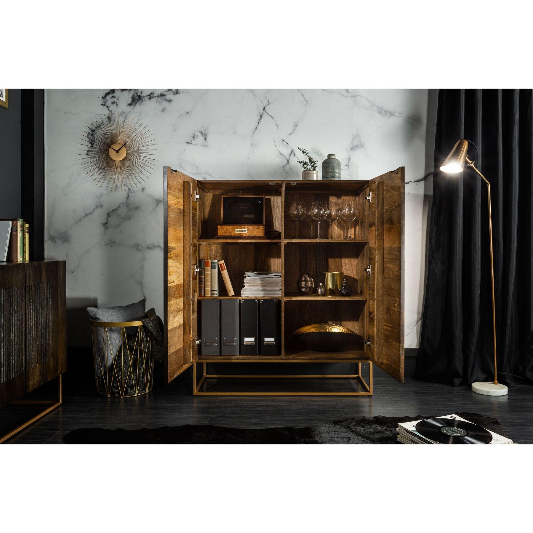 Highboard Dark Wood 100cm Mango Achat