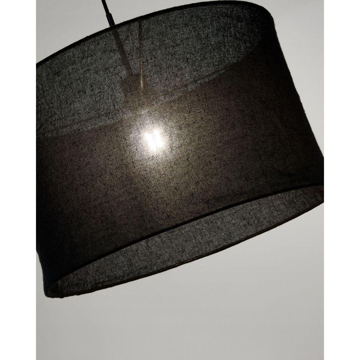 Lampenschirm für Deckenlampe Mariela Leine schwarz 50x50
