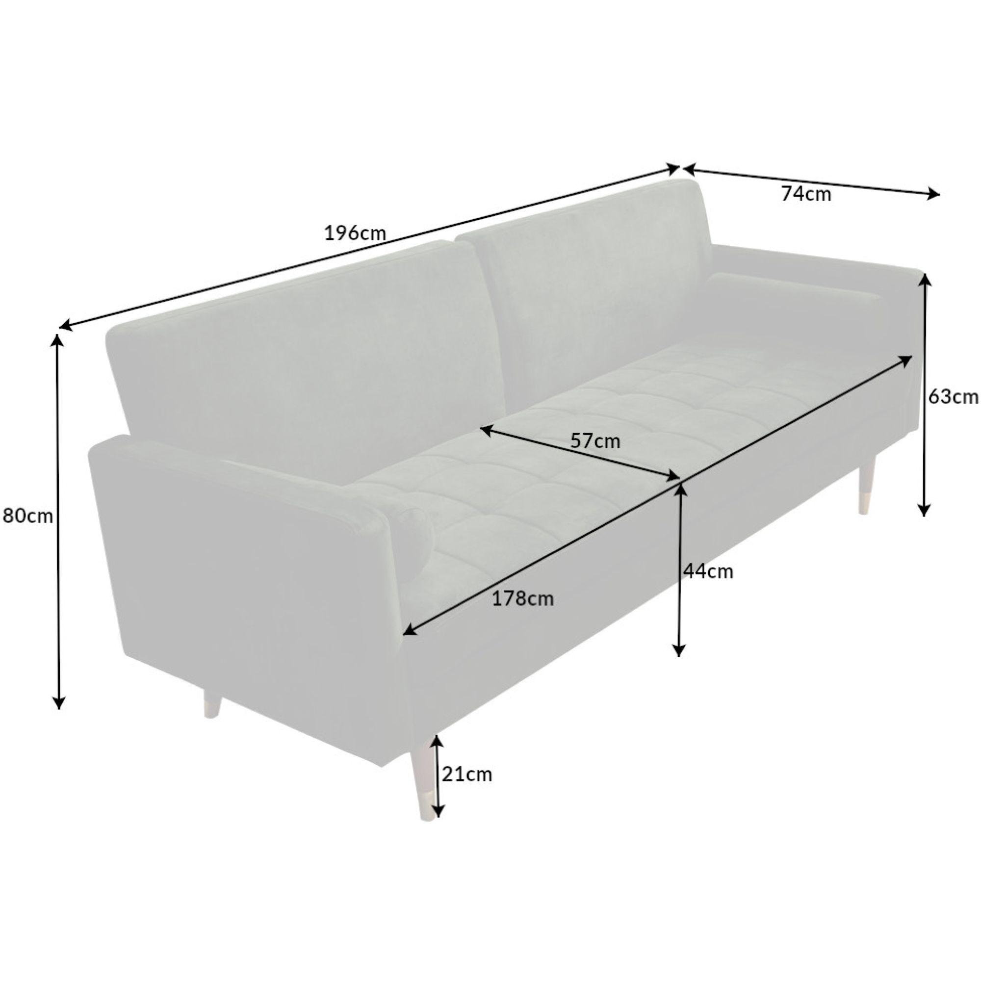 Bettsofa Cona Velours grün 195