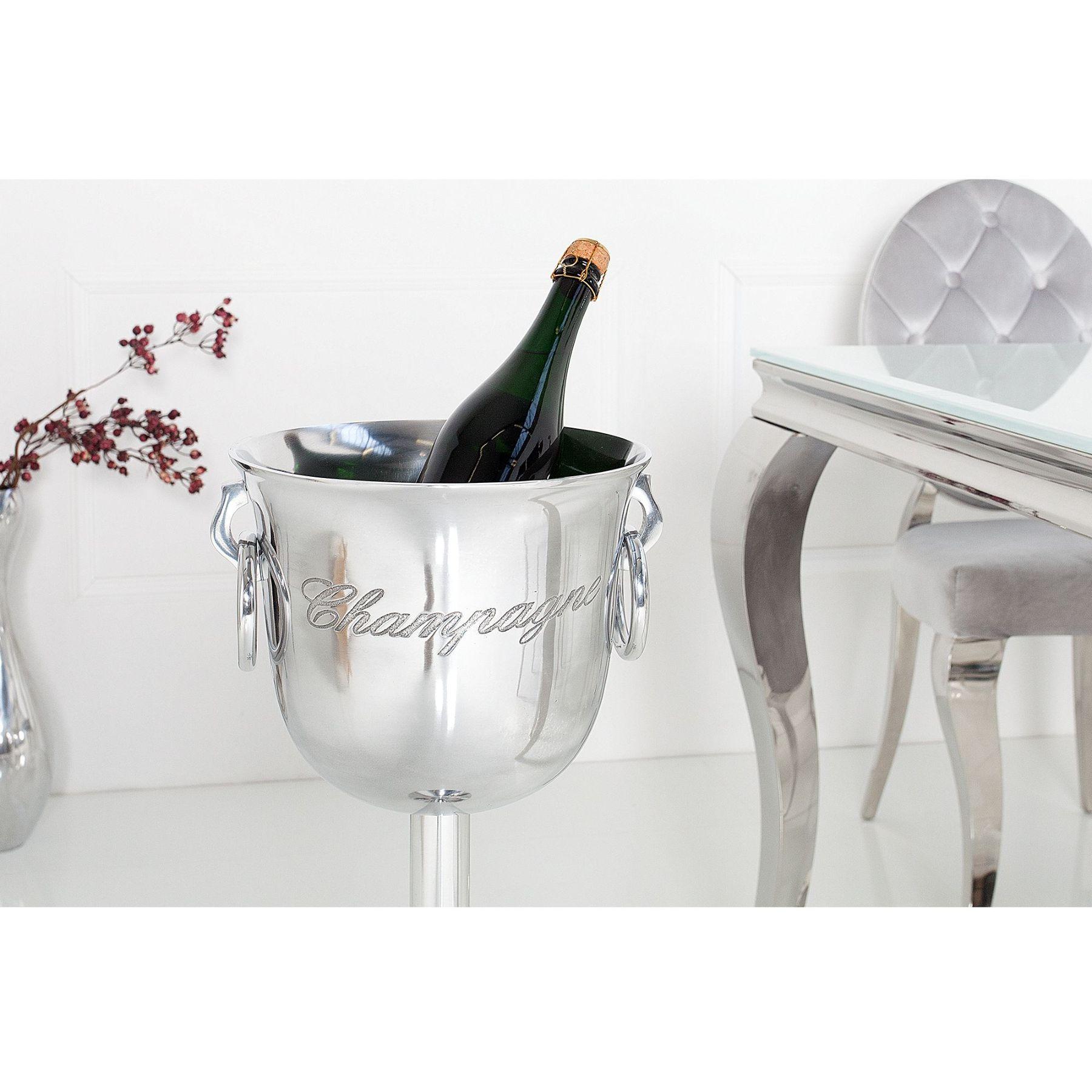 Champagner-Kühler Weinkühler Champagne 75cm Aluminium silber (auf Ständer)