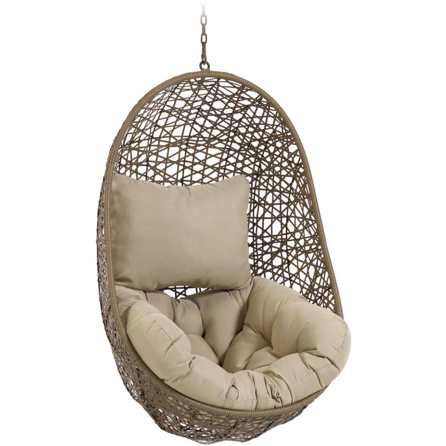 Garten Hängesessel Florence Poly Rattan braun