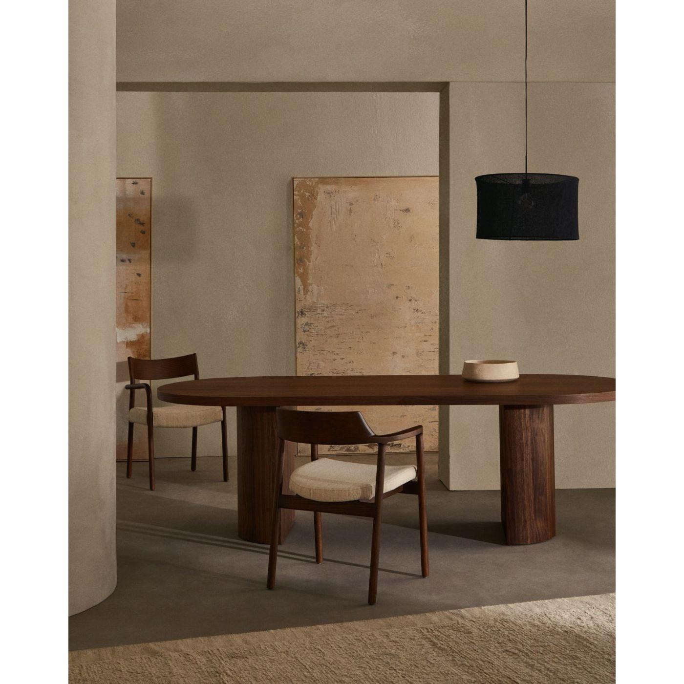 Lampenschirm für Deckenlampe Mariela Leine schwarz 50x50